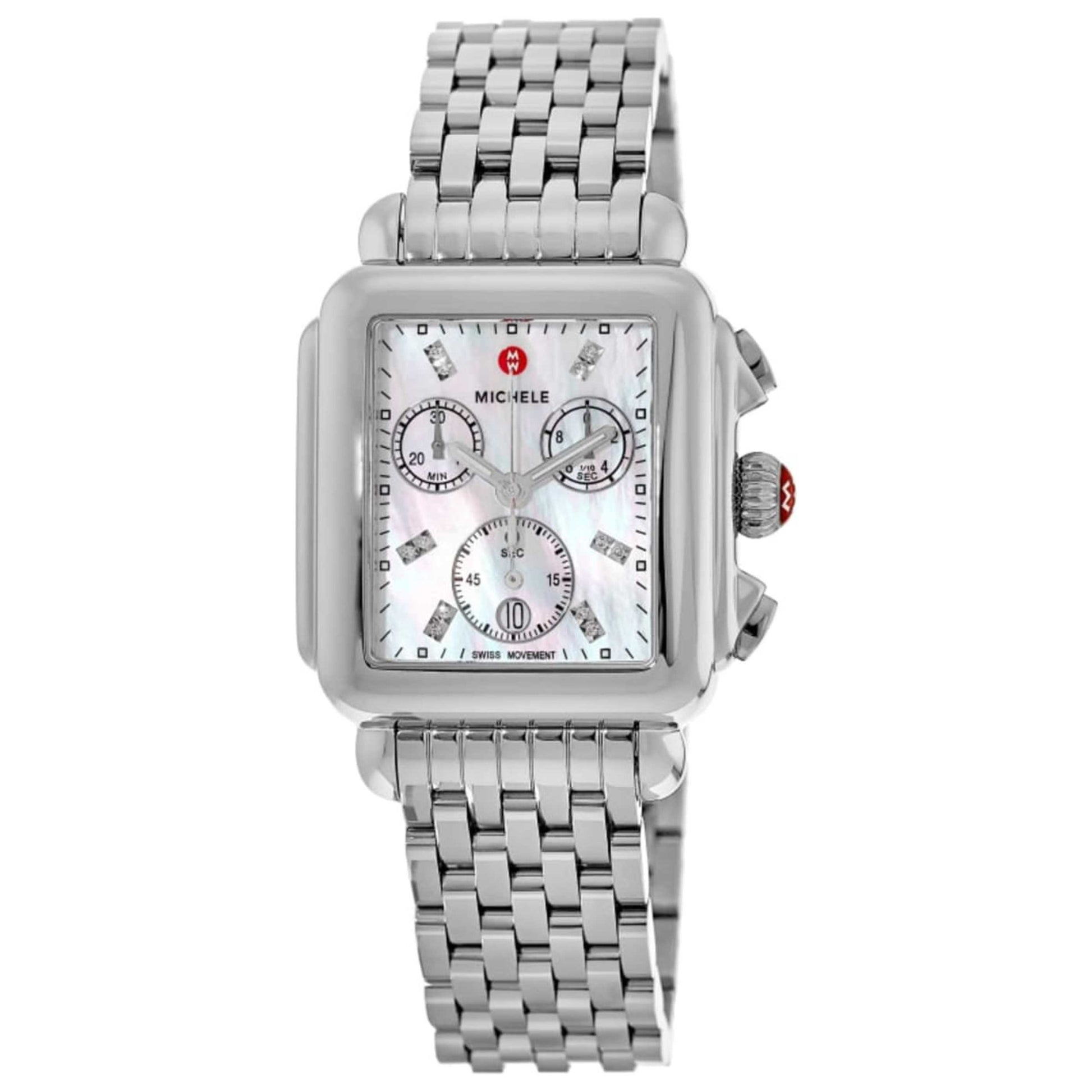Front view of Michele Deco Women's Quartz Watch MWW06A000778