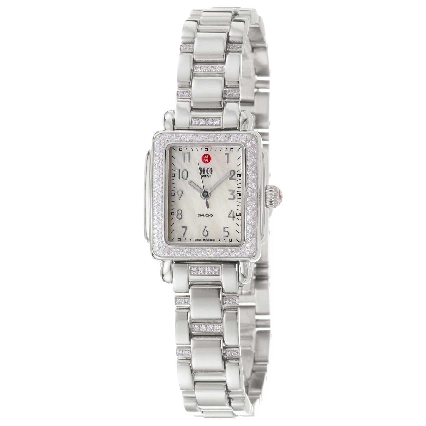 Front view of Michele Deco Women's Swiss Quartz (Battery-Powered) Watch MWW06D000049