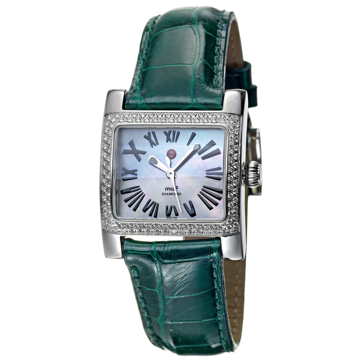 Front view of Michele MW2 Women's Swiss Quartz (Battery-Powered) Watch MWW07B000018