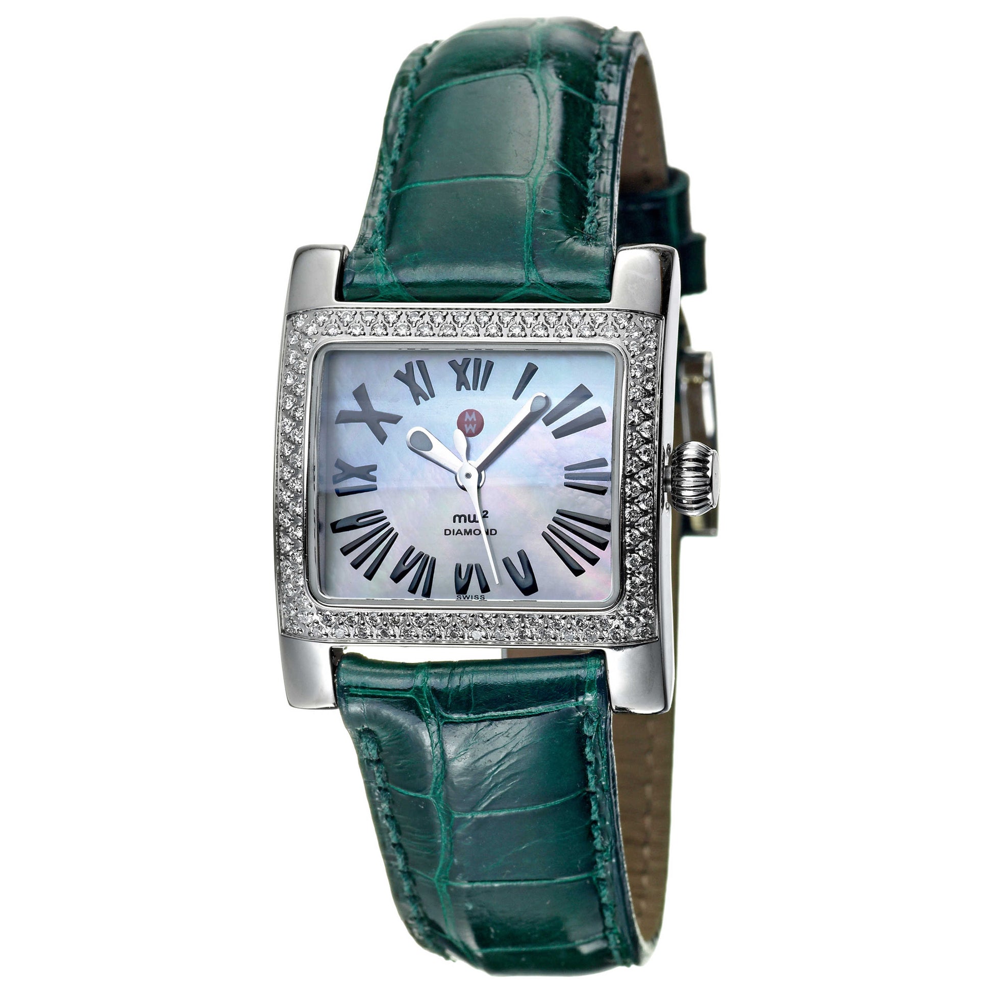 Front view of Michele MW2 Women's Swiss Quartz (Battery-Powered) Watch MWW07B000018
