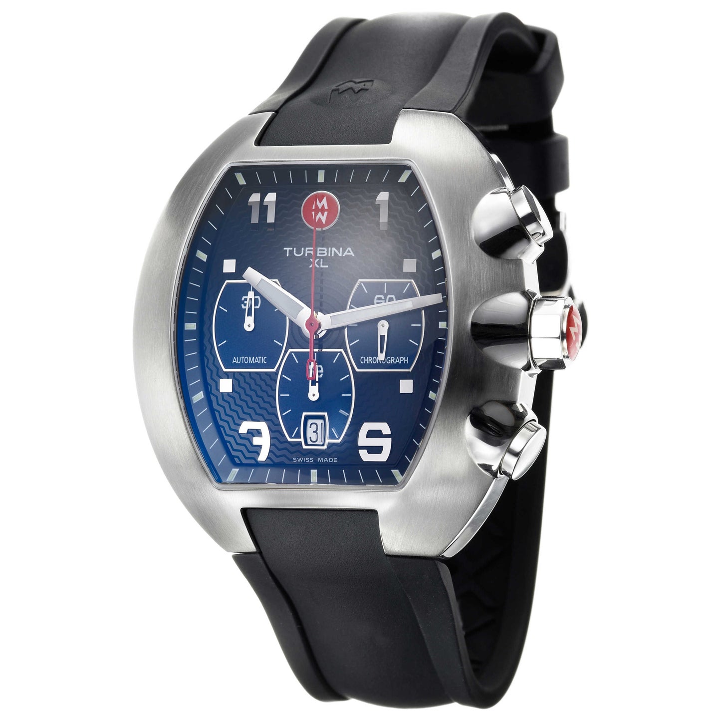 Front view of Michele Turbina XL Men's Automatic Watch MWW10B000002