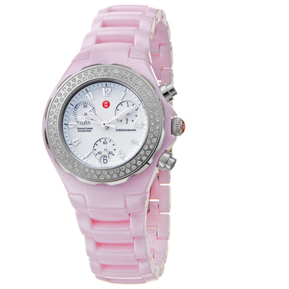 Front view of Michele Ceramic Women's Watch MWW12A000003