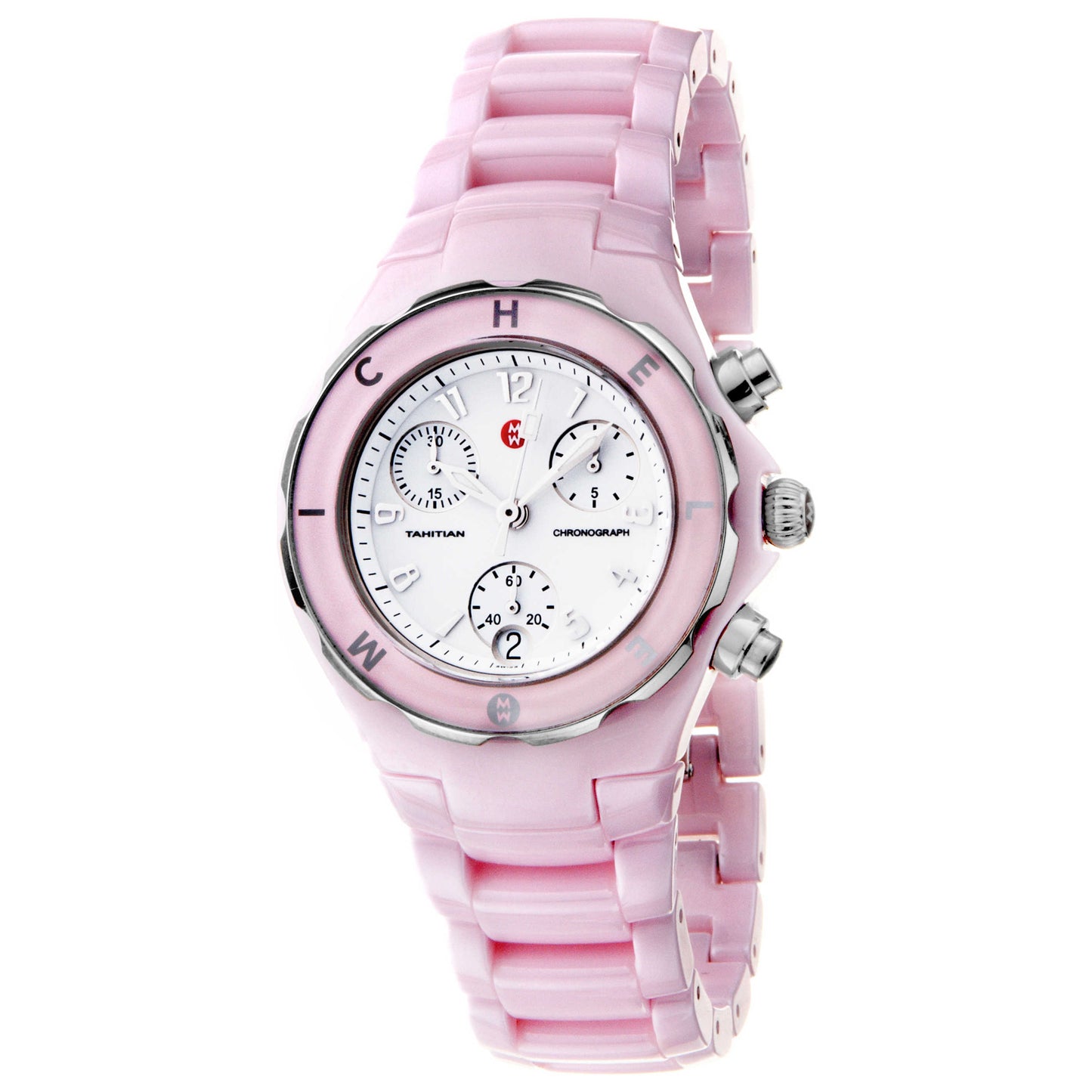Front view of Michele Ceramic Women's Watch MWW12A000004