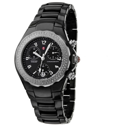 Front view of Michele Ceramic Men's Swiss Quartz (Battery-Powered) Watch MWW12B000002