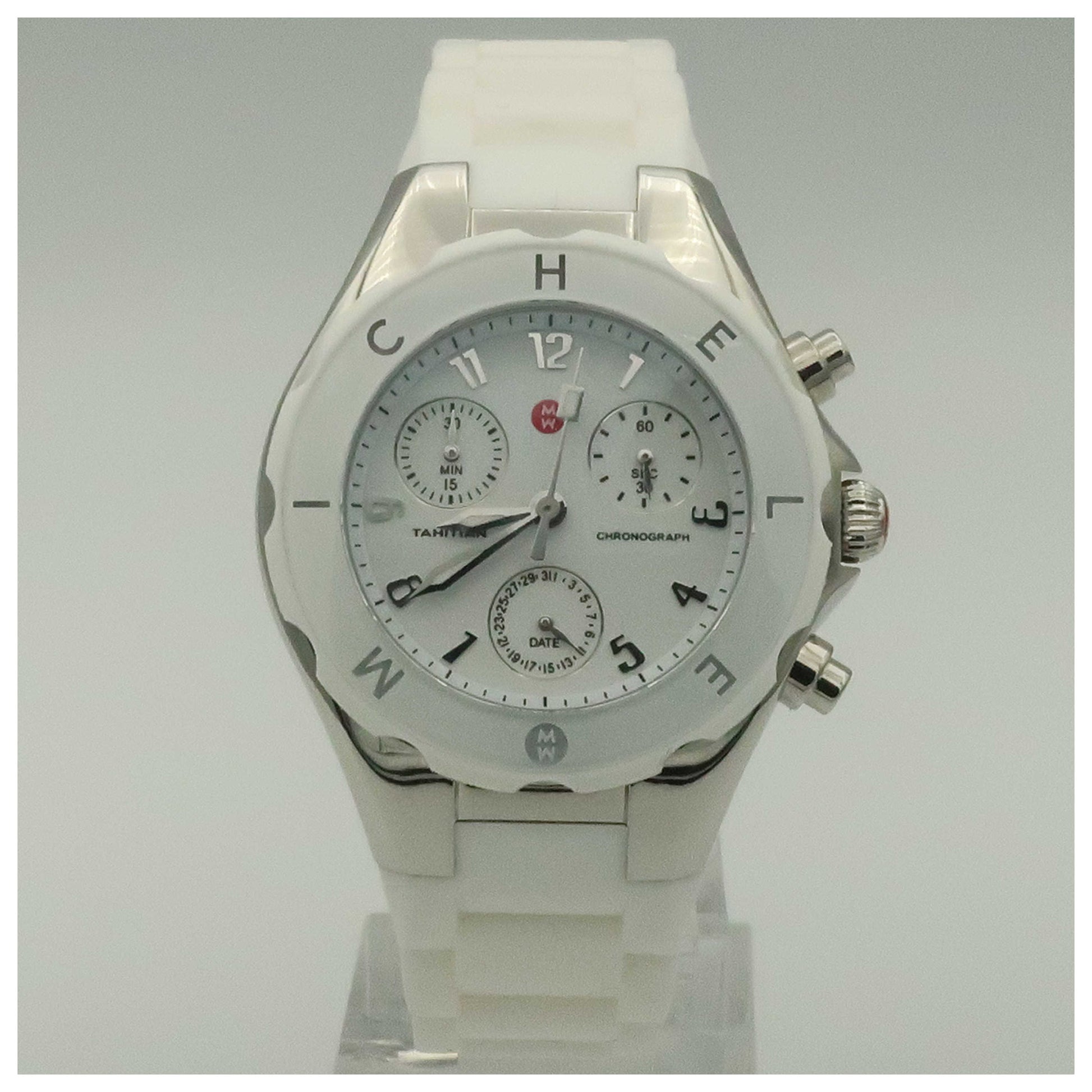 Front view of Michele Tahitian Jelly Beans Women's Swiss Quartz (Battery-Powered) Watch MWW12D000001-SD