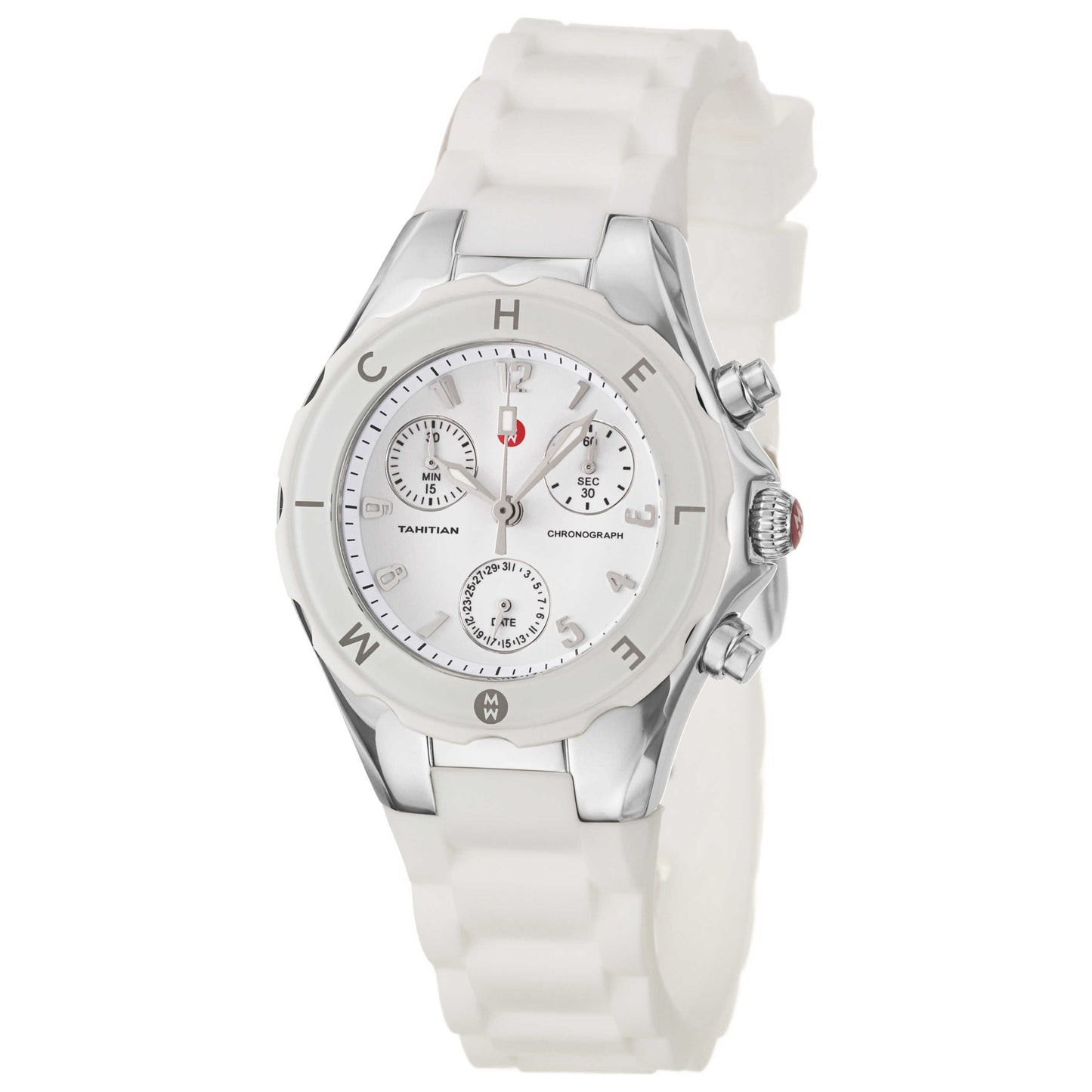 Front view of Michele Tahitian Jelly Beans Women's Swiss Quartz (Battery-Powered) Watch MWW12D000001