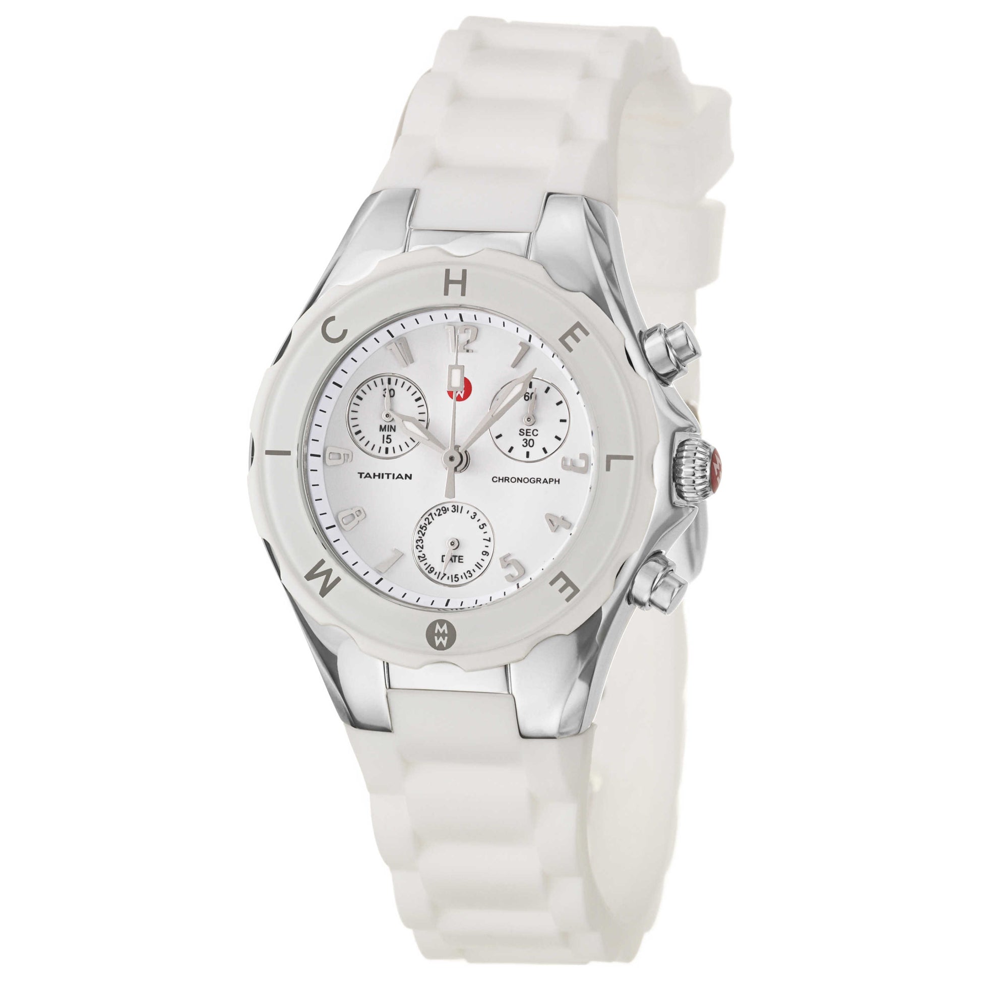 Front view of Michele Tahitian Jelly Beans Women's Swiss Quartz (Battery-Powered) Watch MWW12D000001