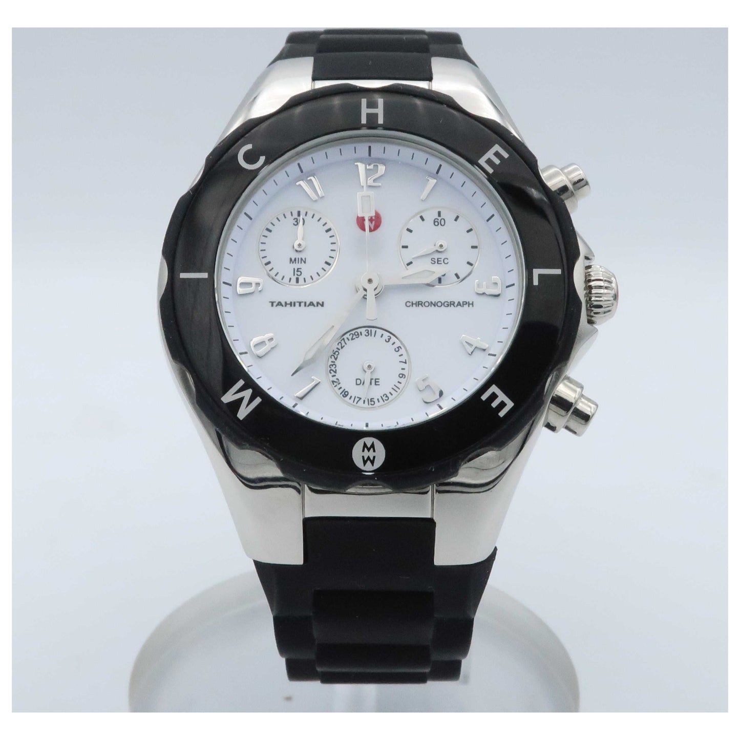 Front view of Michele Tahitian Jelly Beans Women's Swiss Quartz (Battery-Powered) Watch MWW12D000002-PO