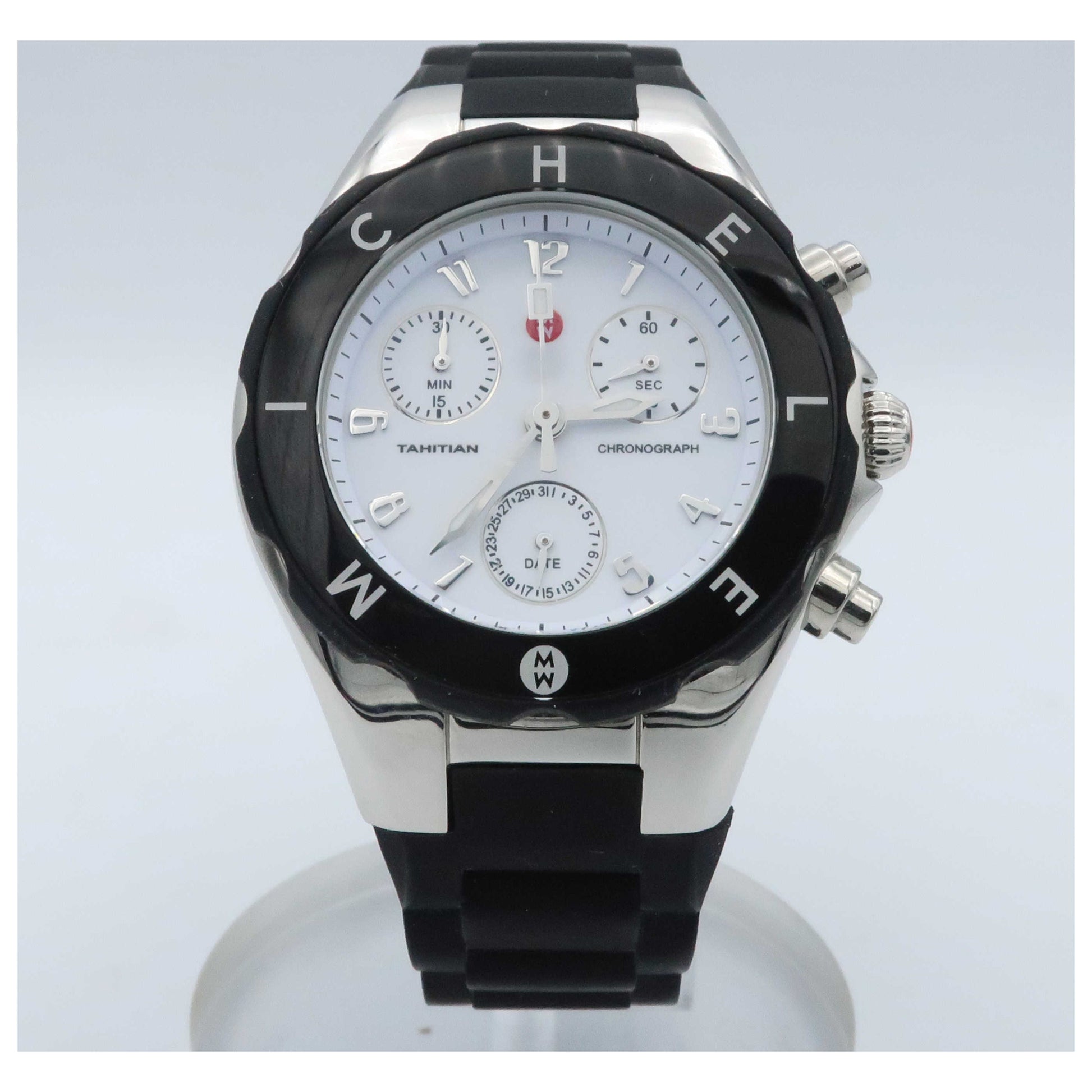 Front view of Michele Tahitian Jelly Beans Women's Swiss Quartz (Battery-Powered) Watch MWW12D000002-PO