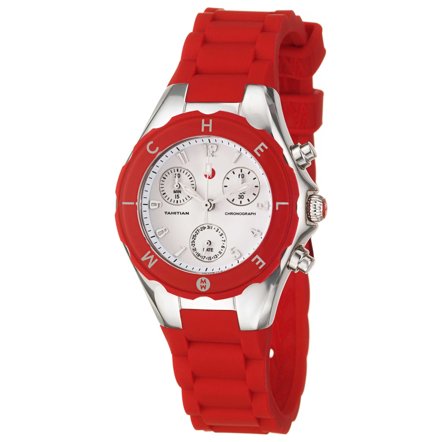 Front view of Michele Tahitian Jelly Beans Women's Swiss Quartz (Battery-Powered) Watch MWW12D000007