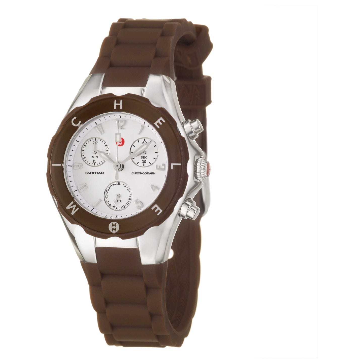 Front view of Michele Tahitian Jelly Beans Women's Swiss Quartz (Battery-Powered) Watch MWW12D000013