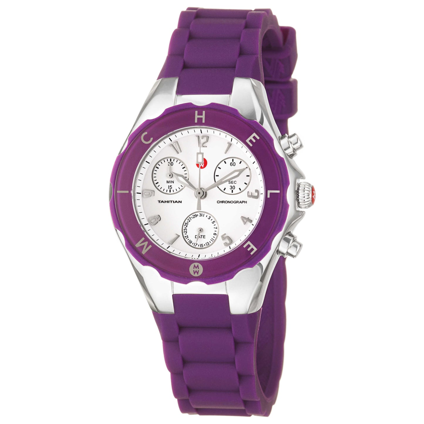 Front view of Michele Tahitian Jelly Beans Women's Swiss Quartz (Battery-Powered) Watch MWW12D000014