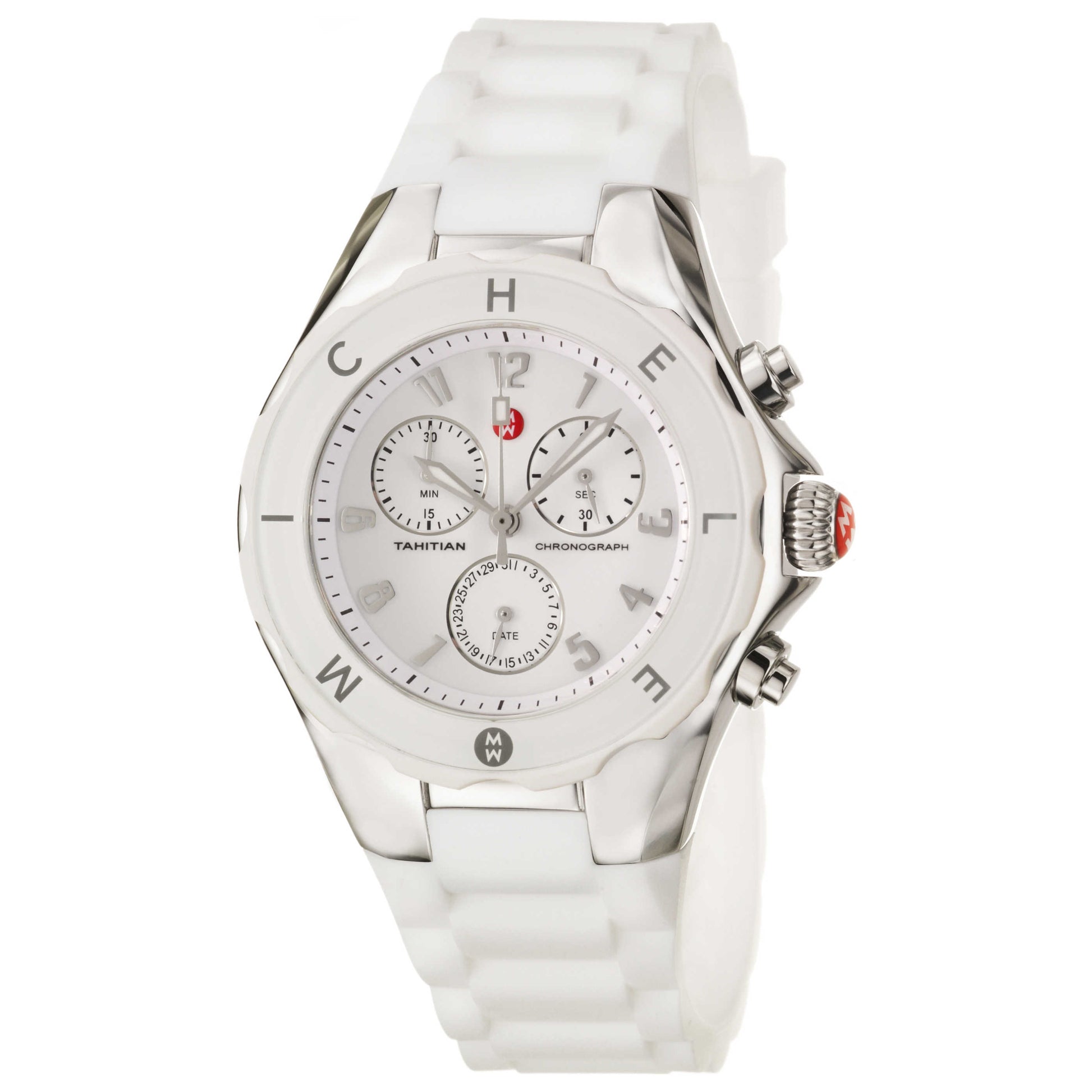Front view of Michele Tahitian Jelly Beans Women's Swiss Quartz (Battery-Powered) Watch MWW12F000001