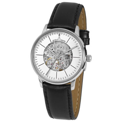 Front view of Jacques Lemans Retro Unisex Manual-Wind Watch N-207ZA