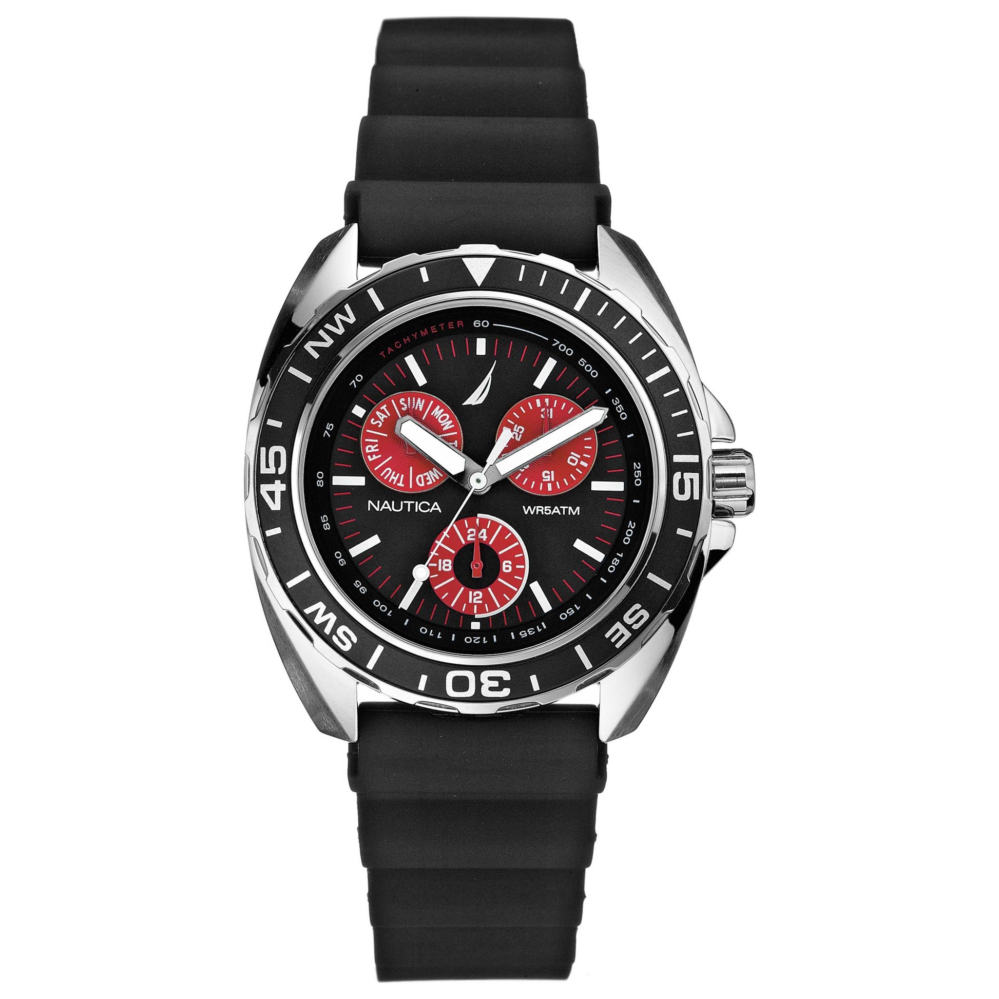 Front view of Nautica Sport Ring Men's Quartz Watch N07577G