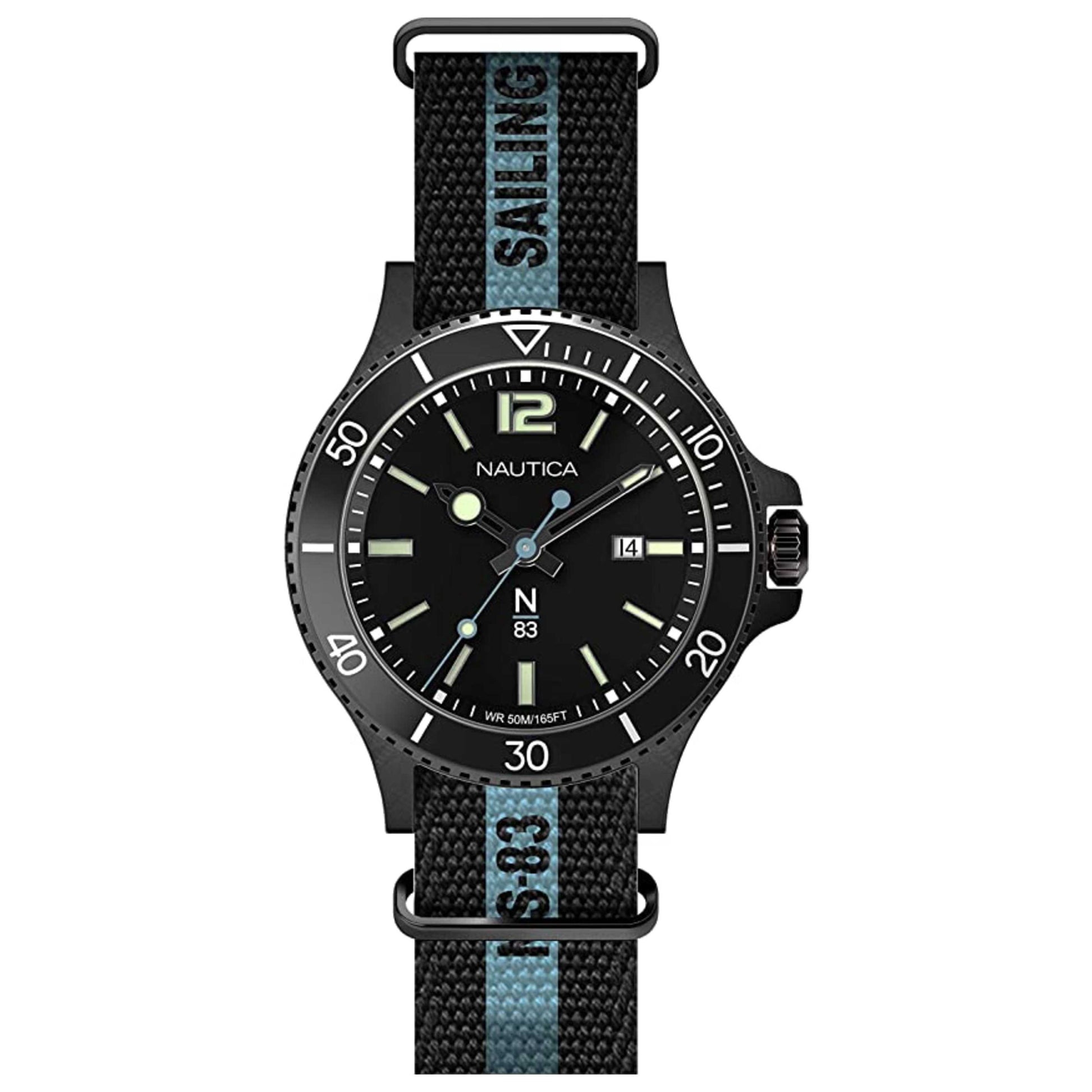 Front view of Nautica N83 Accra Beach Men's Quartz Watch NAPABS903