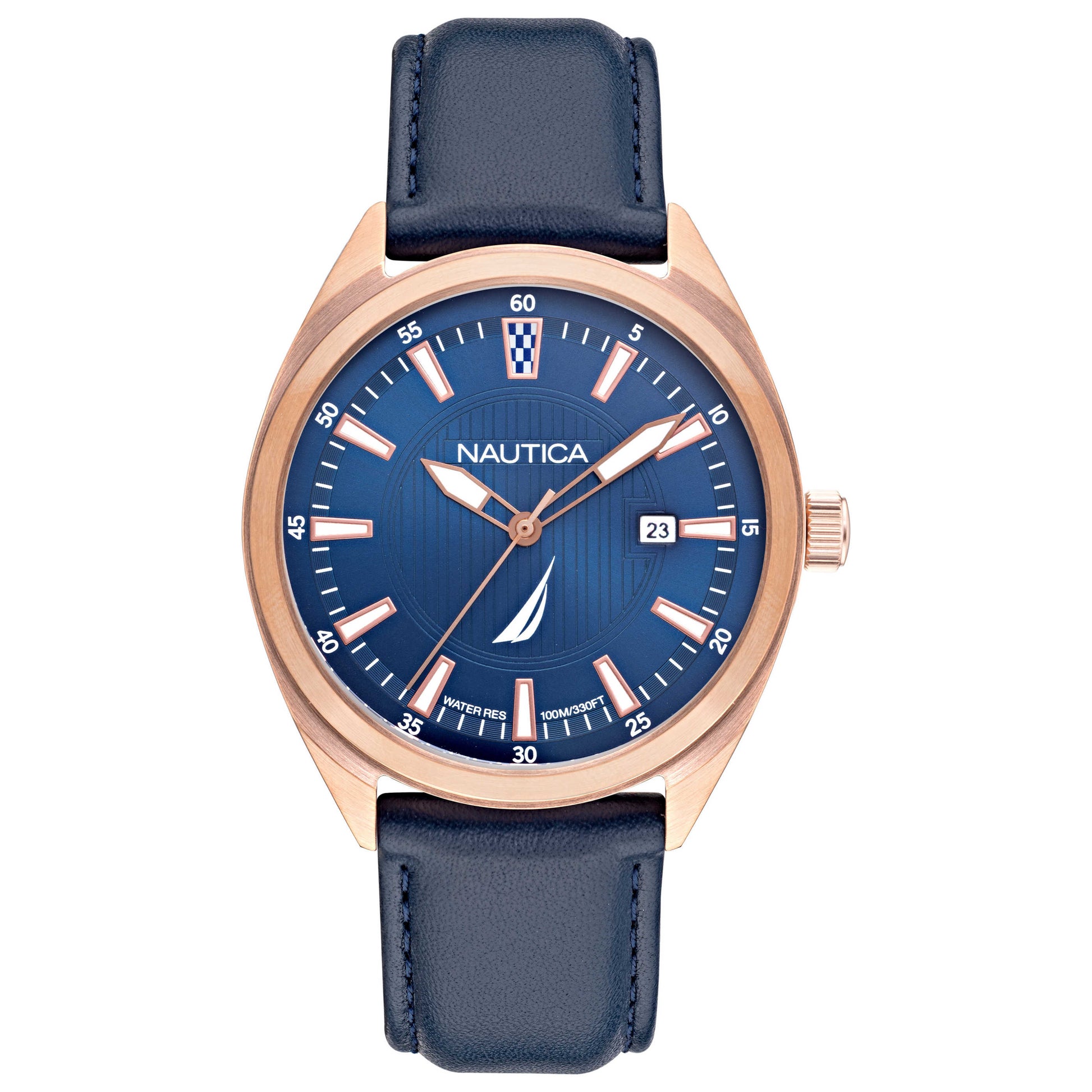 Front view of Nautica Battery Park Men's Quartz Watch NAPBPS010