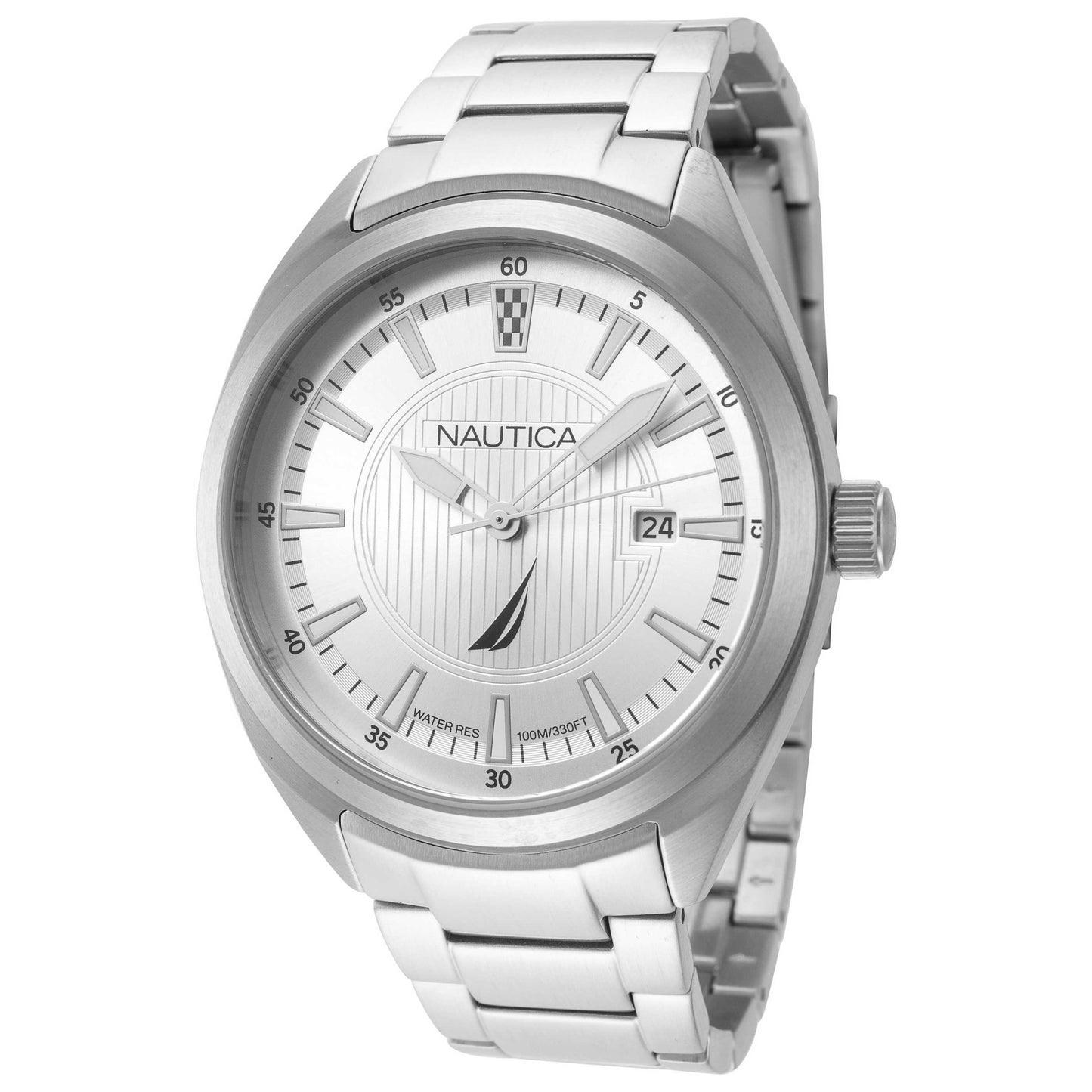 Front view of Nautica Battery Park Men's Quartz Watch NAPBPS016