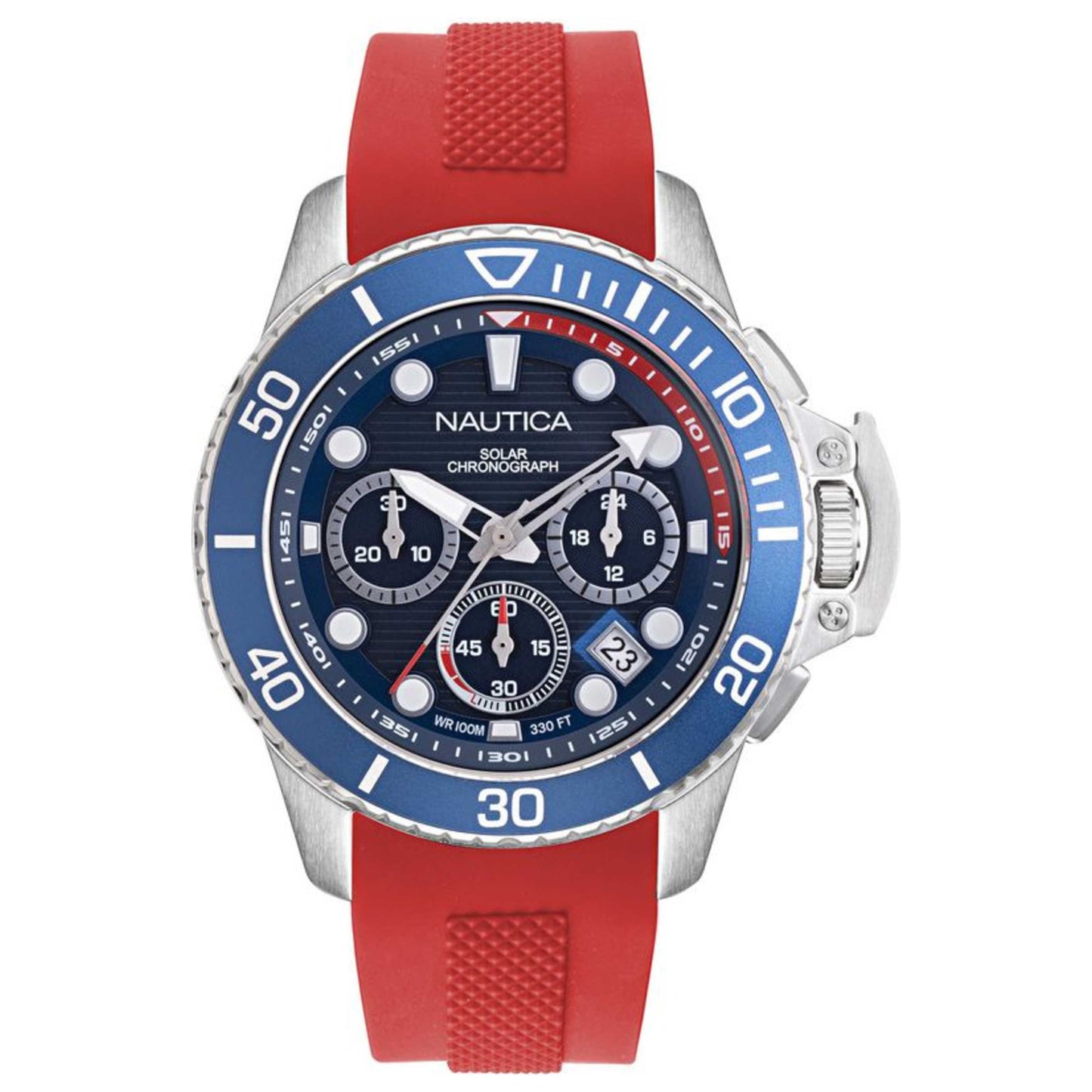 Front view of Nautica Bayside Chrono Men's Quartz Watch NAPBSC903