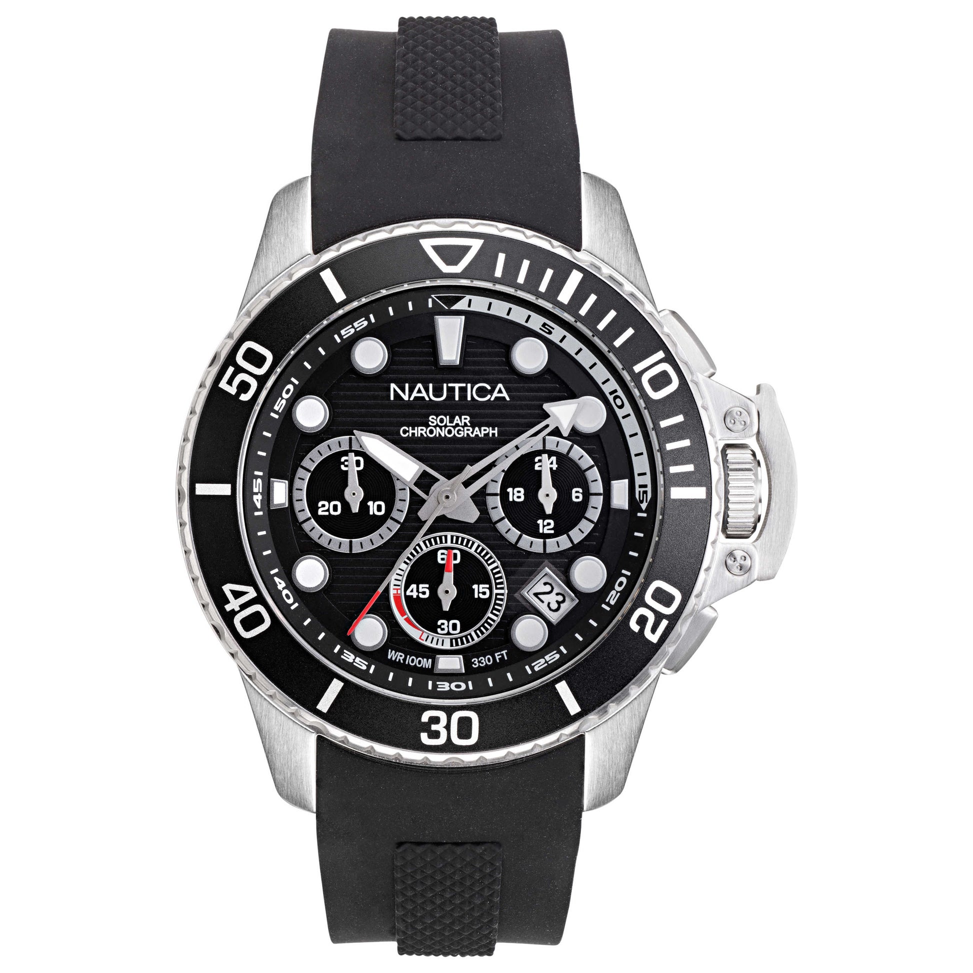 Front view of Nautica Bayside Chrono Men's Quartz Watch NAPBSC904