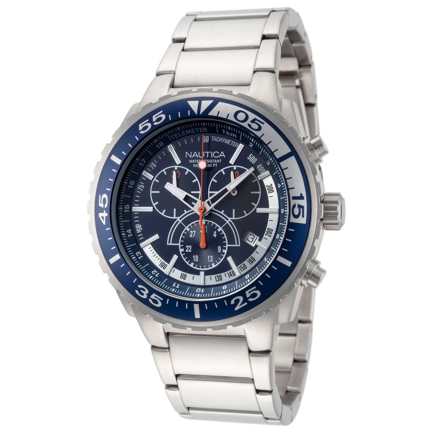 Front view of Nautica Classic Men's Quartz Watch NAPCAS902