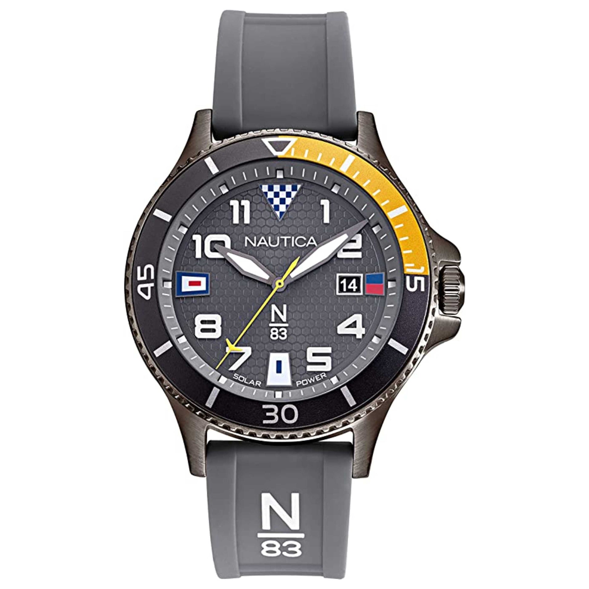 Front view of Nautica N83 Cocoa Beach Men's Solar Powered Quartz Watch NAPCBA901