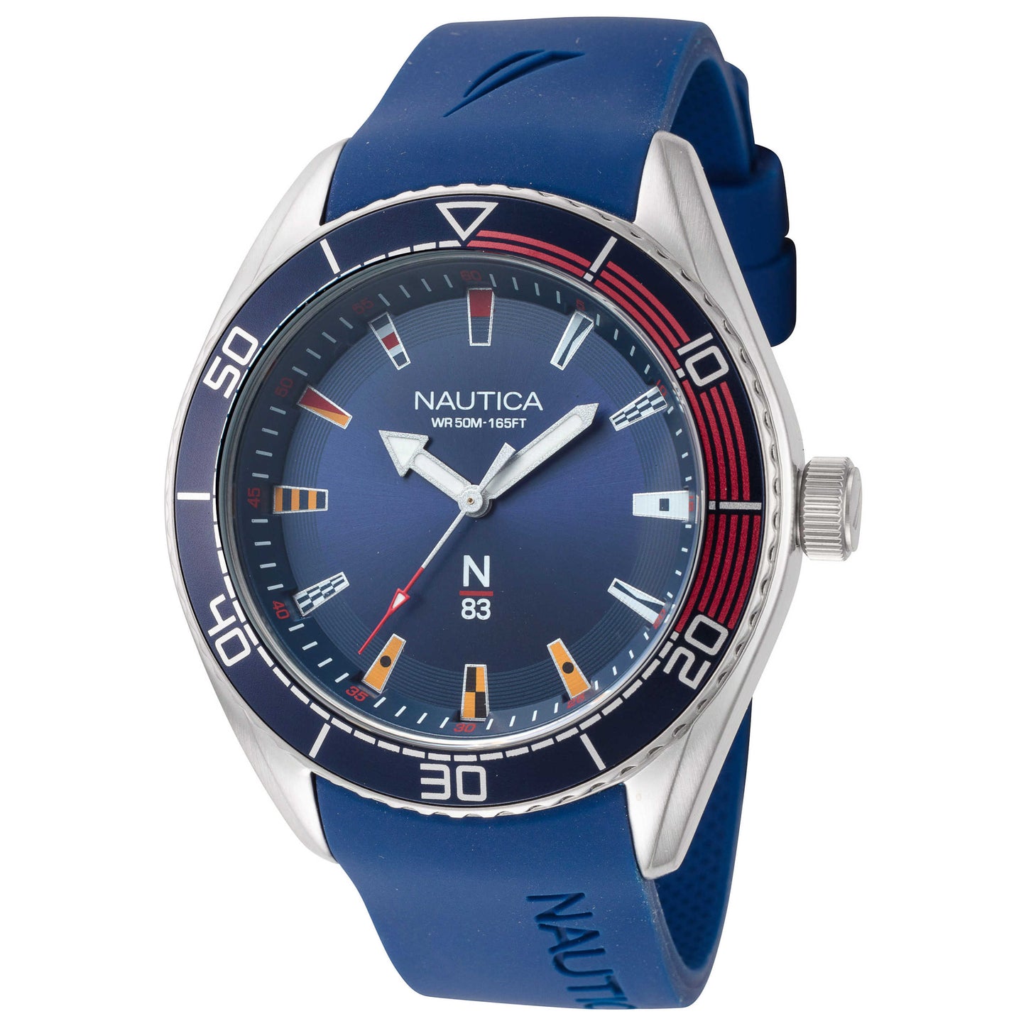 Front view of Nautica Finn World Men's Quartz Watch NAPFWS001
