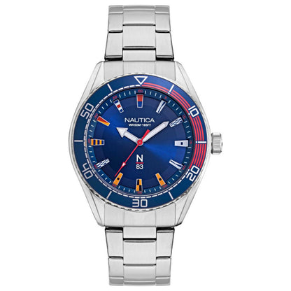 Front view of Nautica Finn World Men's Quartz Watch NAPFWS004
