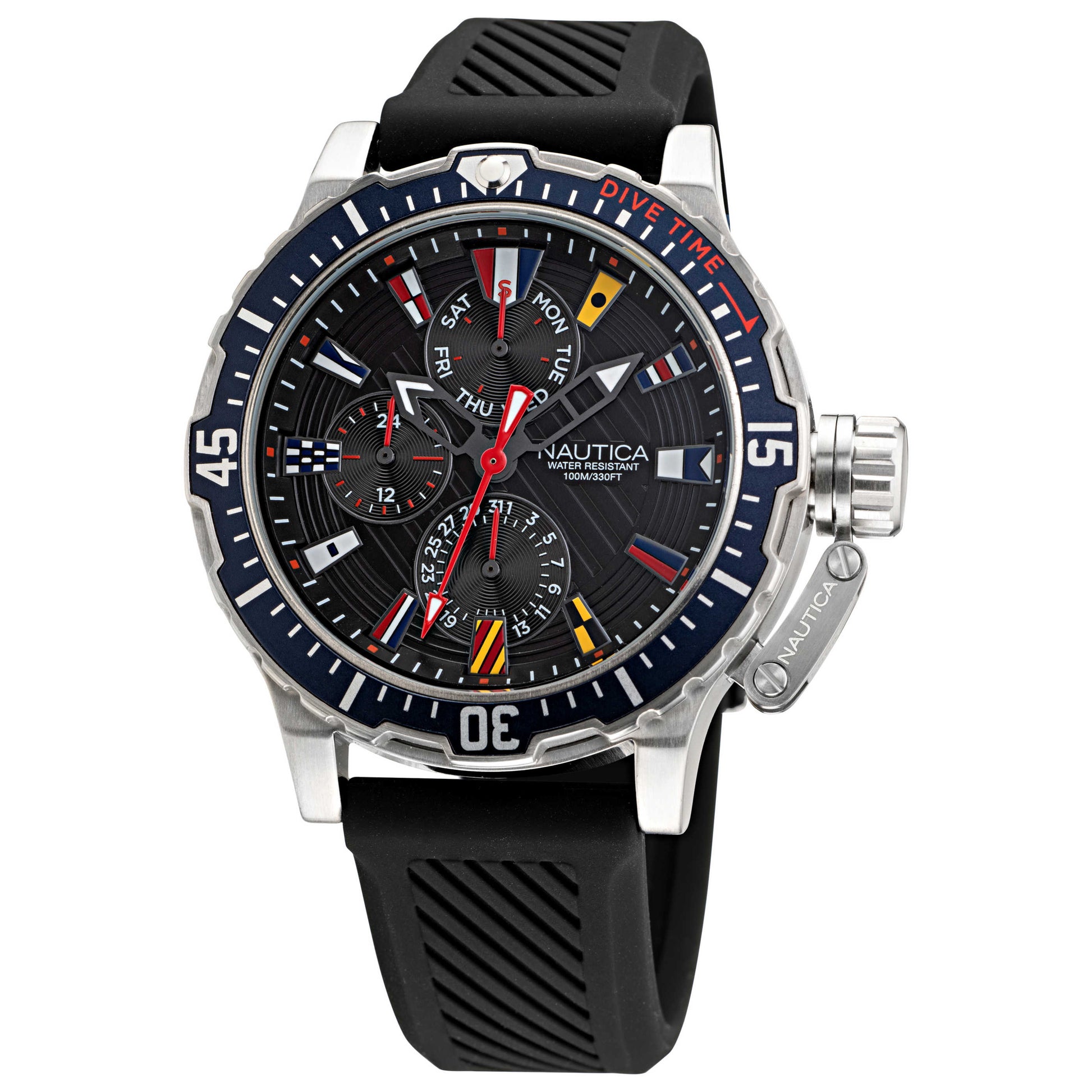 Front view of Nautica Glen Rock Lagoon Men's Quartz Watch NAPGLF009