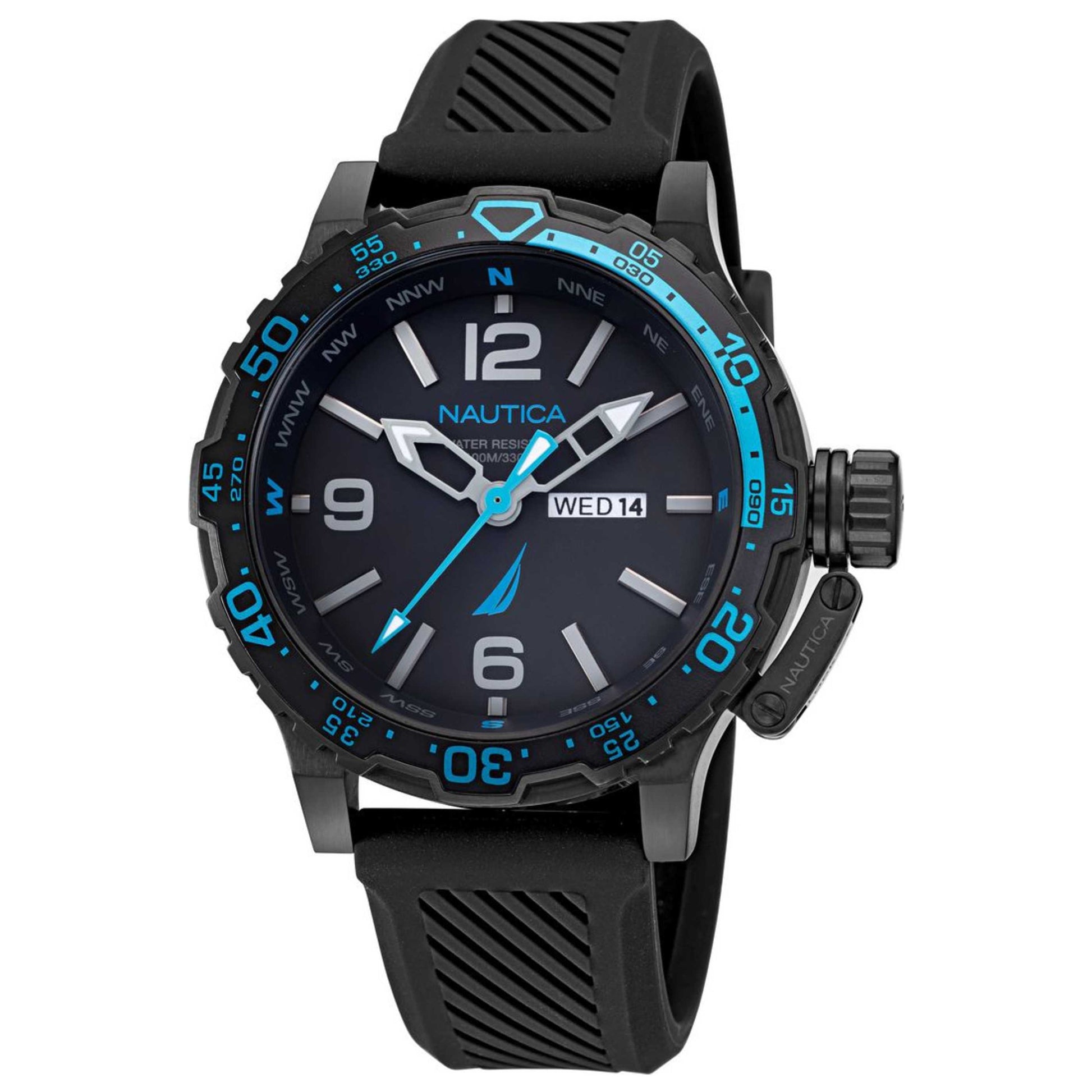 Front view of Nautica Glenrock Lagoon Men's Quartz Watch NAPGLF116