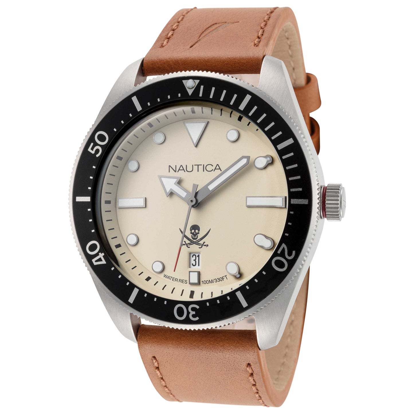 Front view of Nautica Hillcrest Men's Quartz Watch NAPHCP903