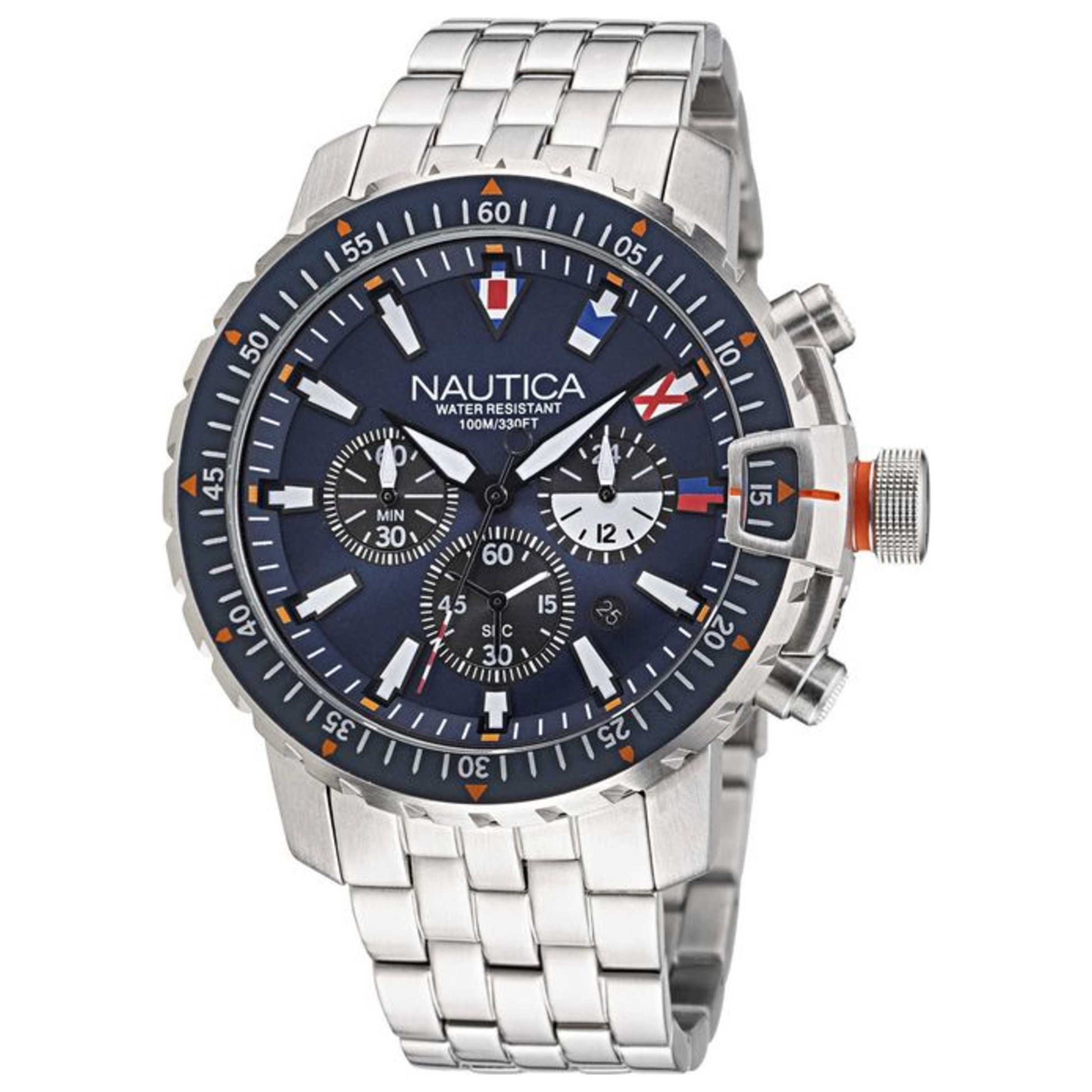 Front view of Nautica Icebreaker Men's Quartz Watch NAPICF015