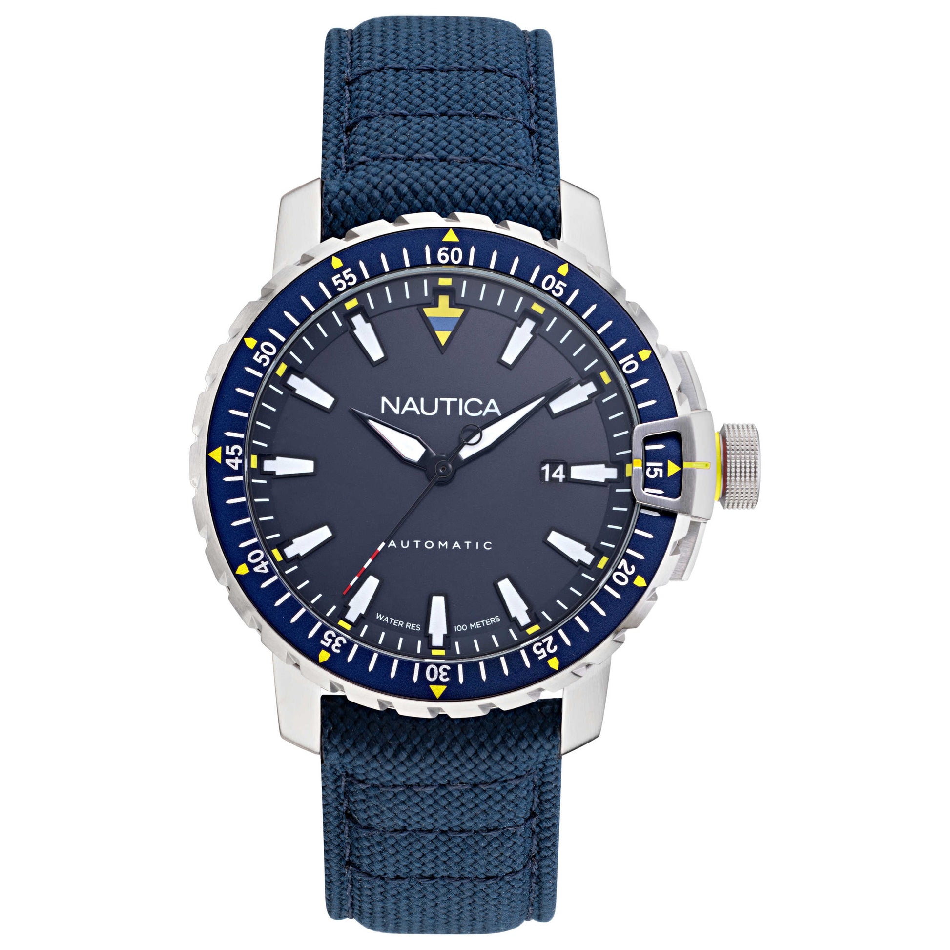 Front view of Nautica Icebreaker Men's Automatic Watch NAPICS002
