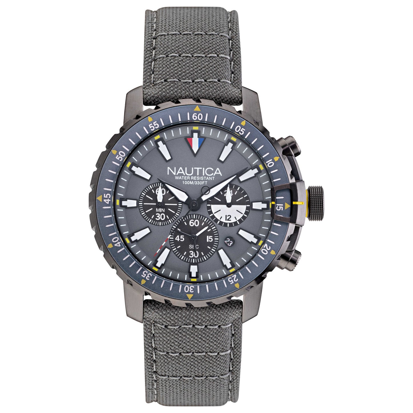 Front view of Nautica Icebreaker Men's Quartz Watch NAPICS008