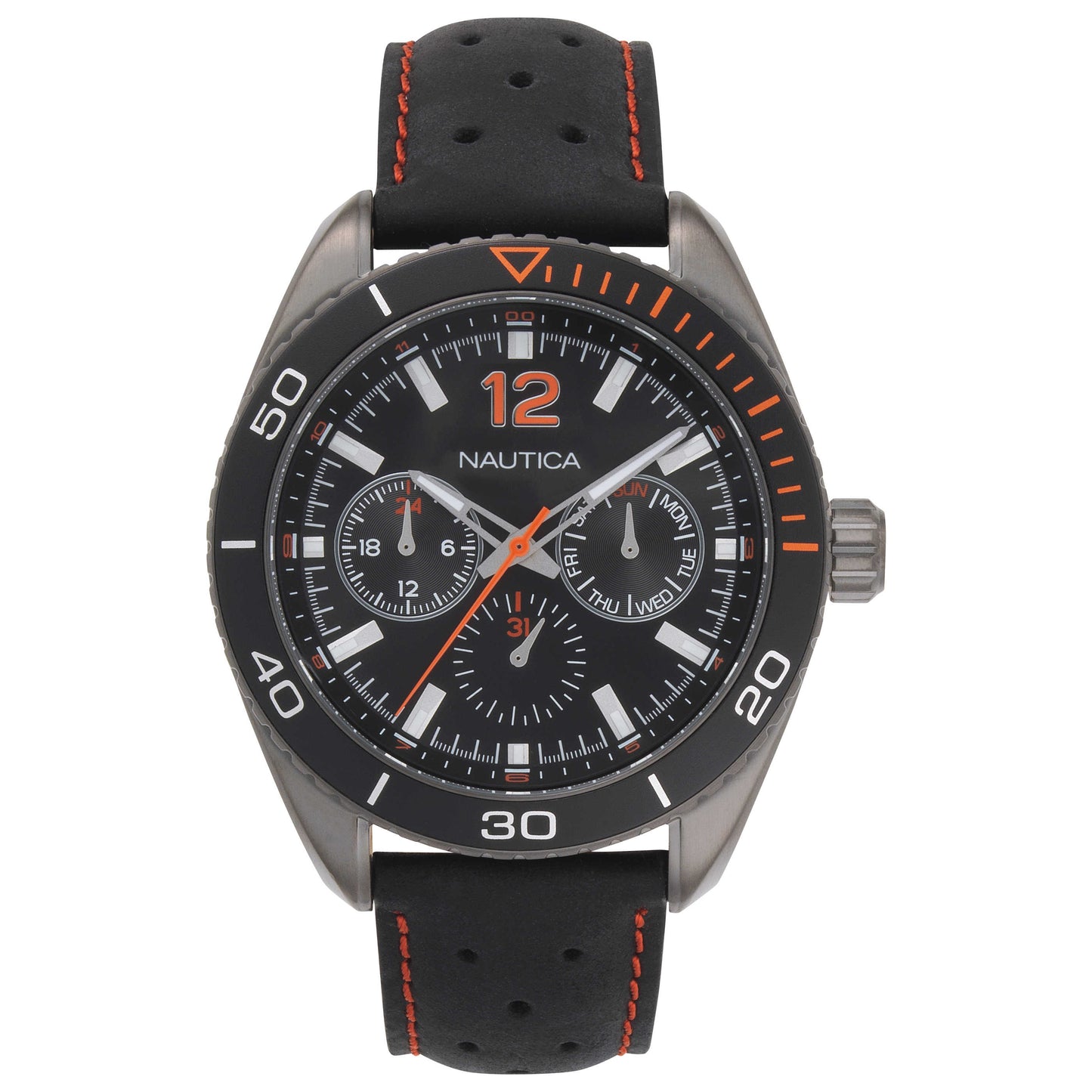 Front view of Nautica Key Biscayne Men's Quartz Watch NAPKBN007