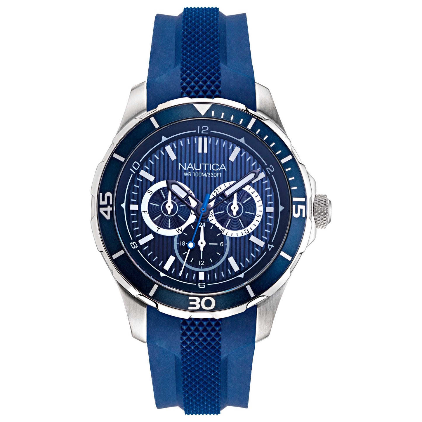 Front view of Nautica Classic Men's Quartz Watch NAPLECR08