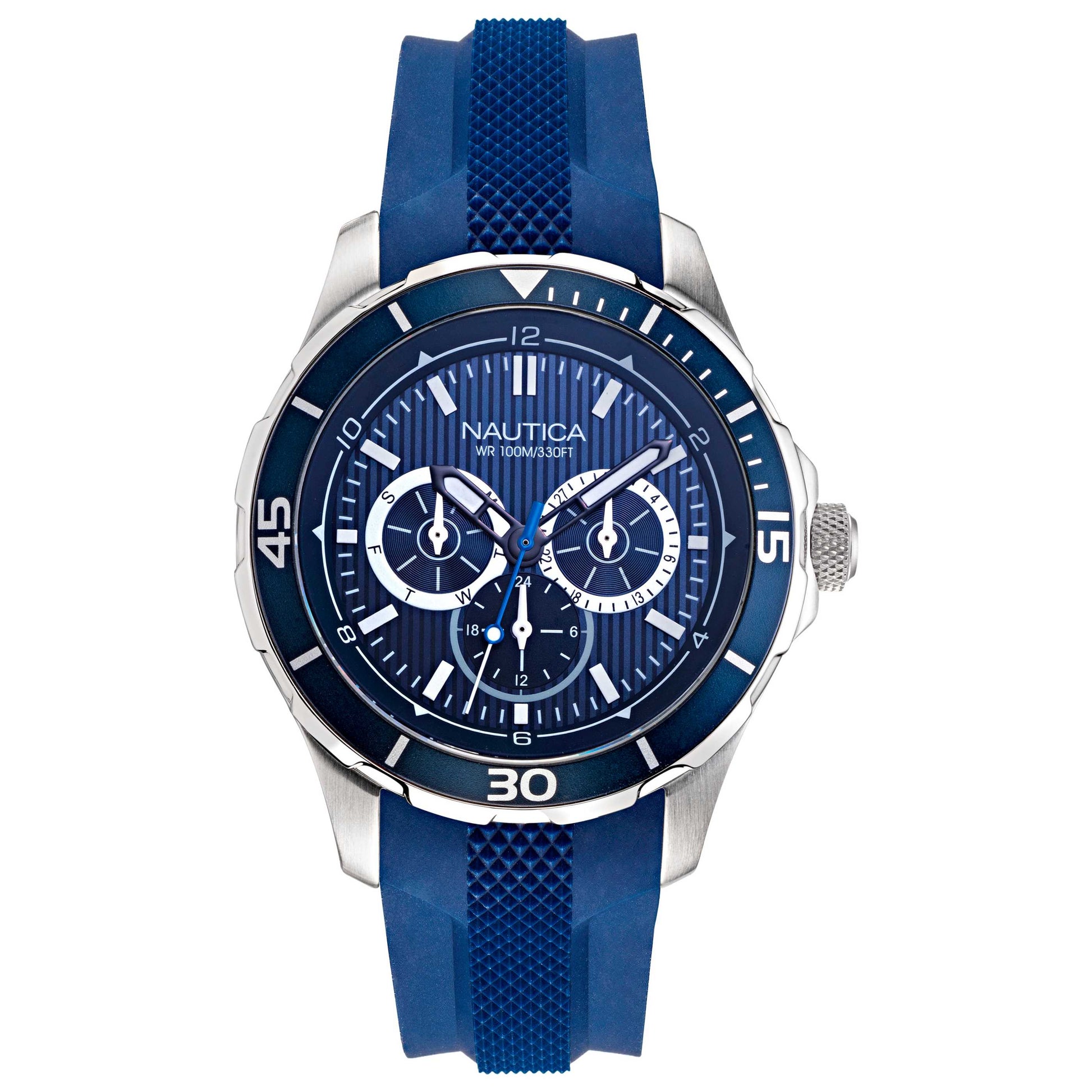 Front view of Nautica Classic Men's Quartz Watch NAPLECR08