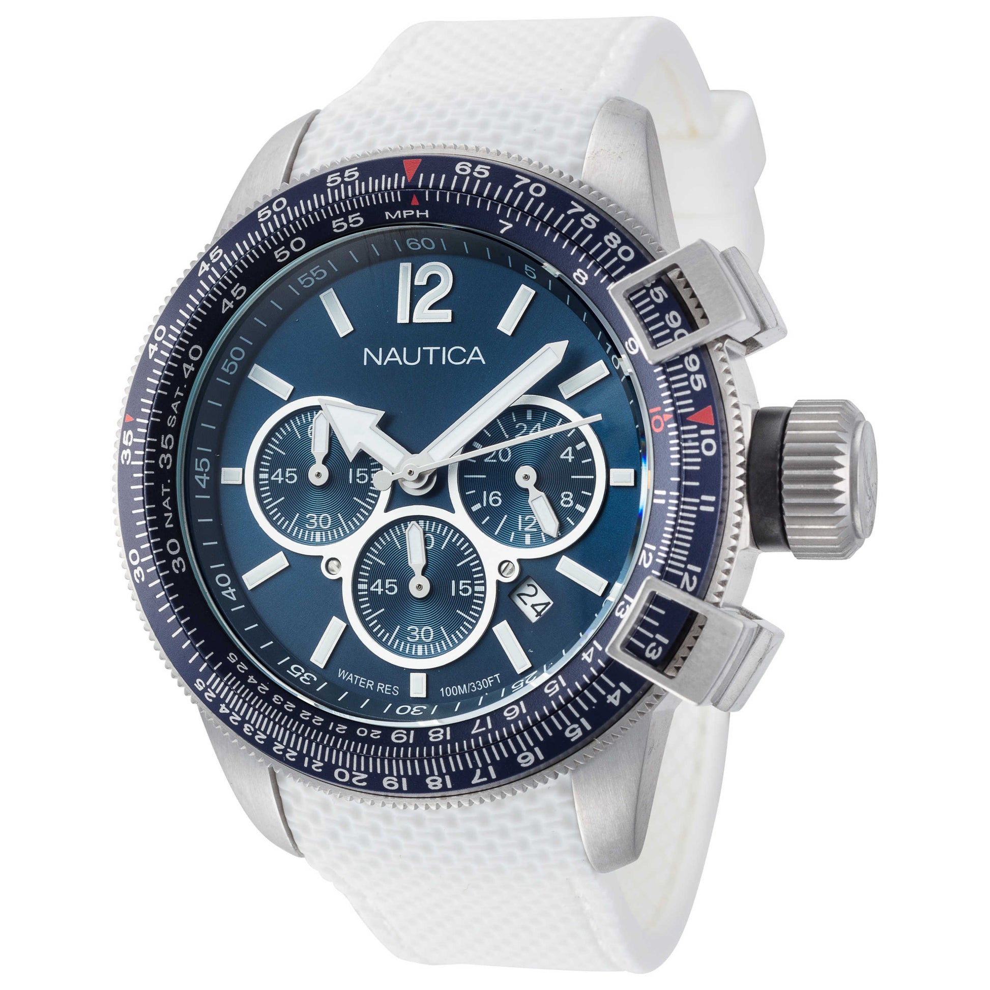 Front view of Nautica Classic Men's Quartz Watch NAPLECR21