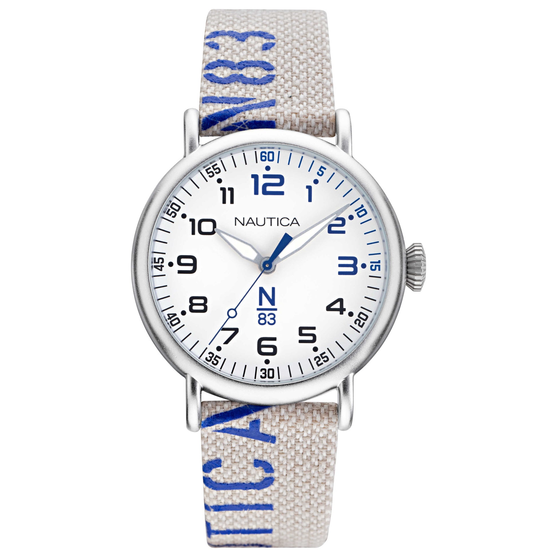 Front view of Nautica N83 Men's Quartz Watch NAPLSS014