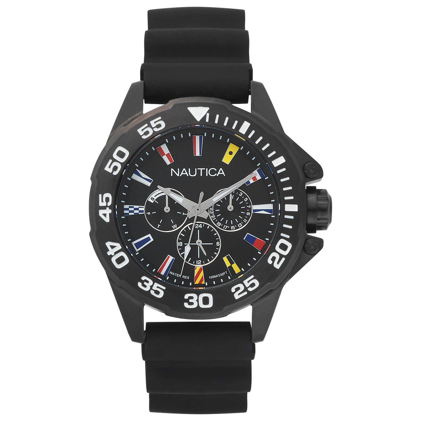 Front view of Nautica Miami Flags Men's Quartz Watch NAPMIA001