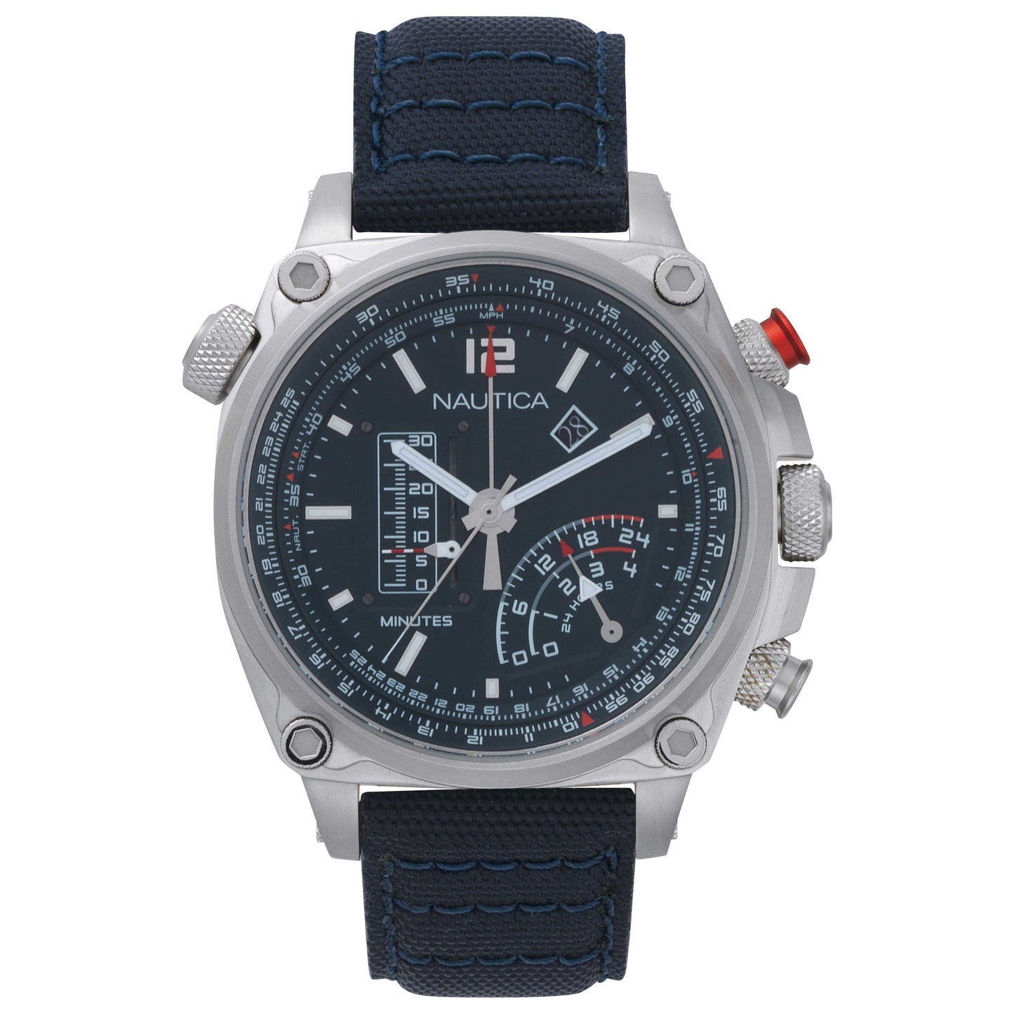 Front view of Nautica Millrock Men's Quartz Watch NAPMLR002