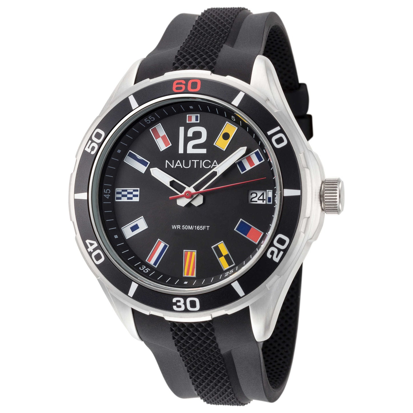 Front view of Nautica Cruise NST Flags Men's Quartz Watch NAPNSI801