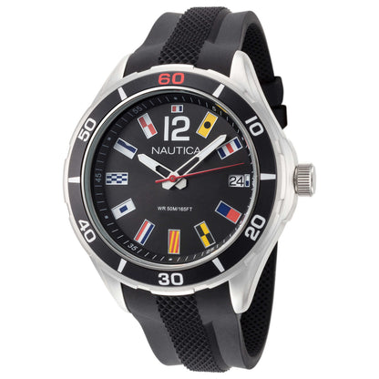 Front view of Nautica Cruise NST Flags Men's Quartz Watch NAPNSI801