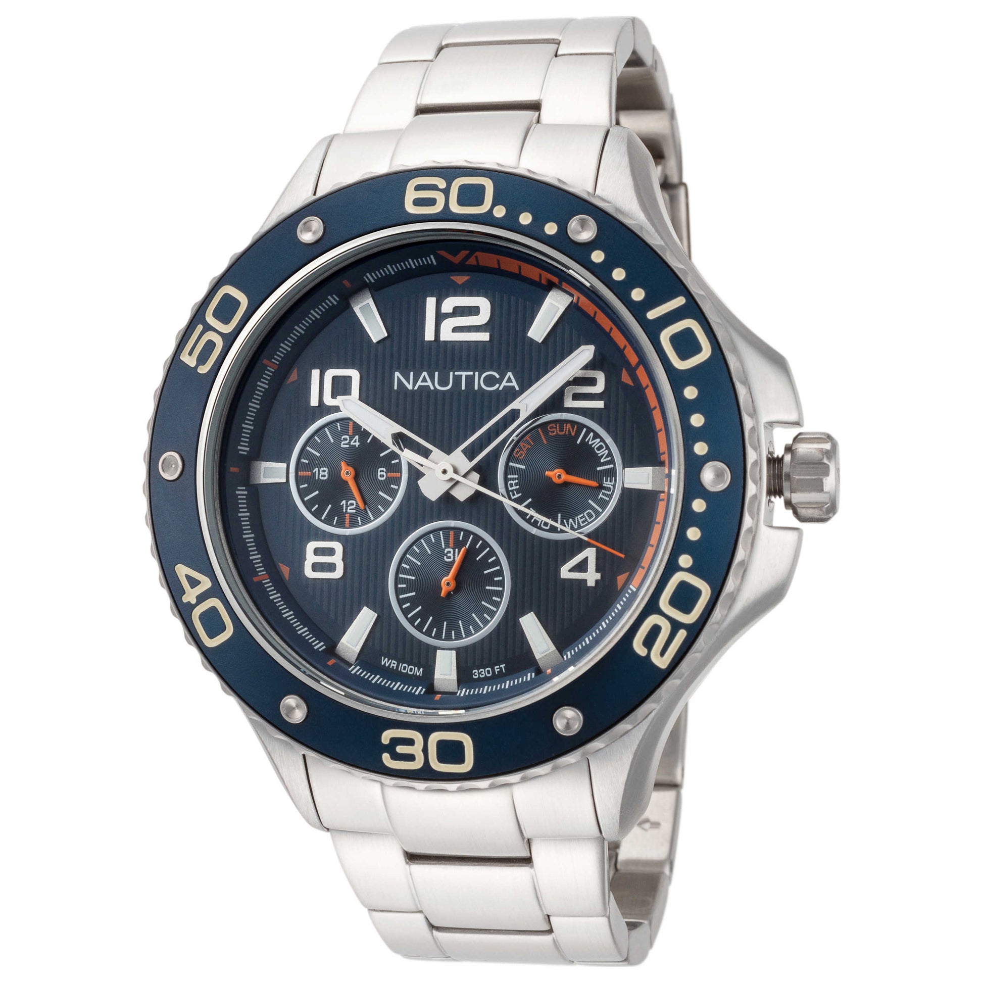 Front view of Nautica Pier 25 Men's Quartz Watch NAPP25006