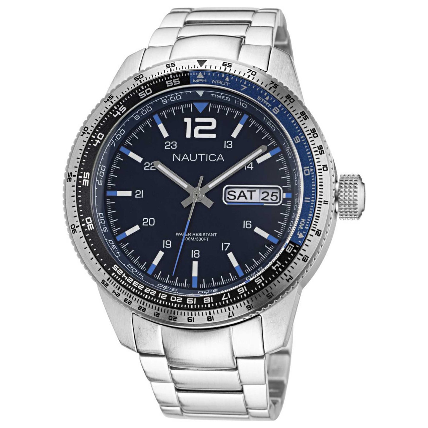 Front view of Nautica Pier 39 Men's Quartz Watch NAPP39F10