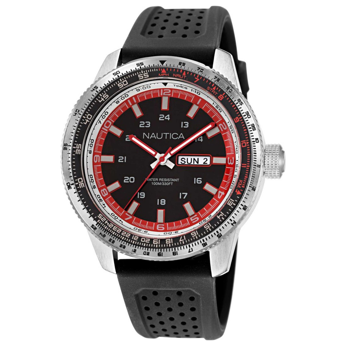 Front view of Nautica Pier 39 Men's Quartz Watch NAPP39S22
