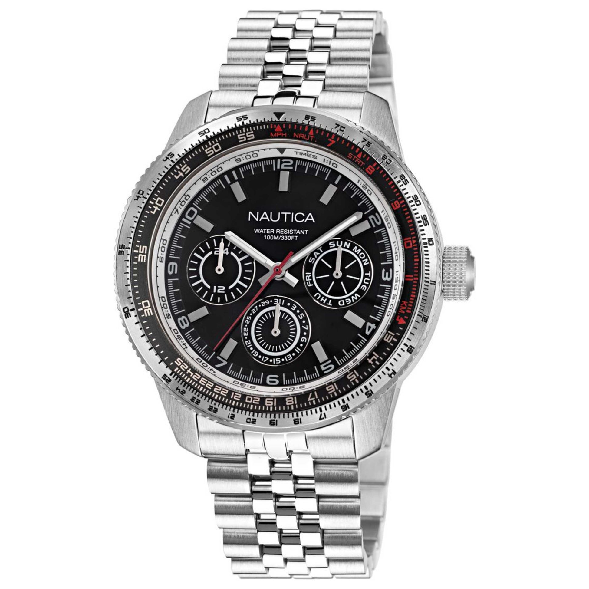 Front view of Nautica Pier 39 Men's Quartz Watch NAPP39S26