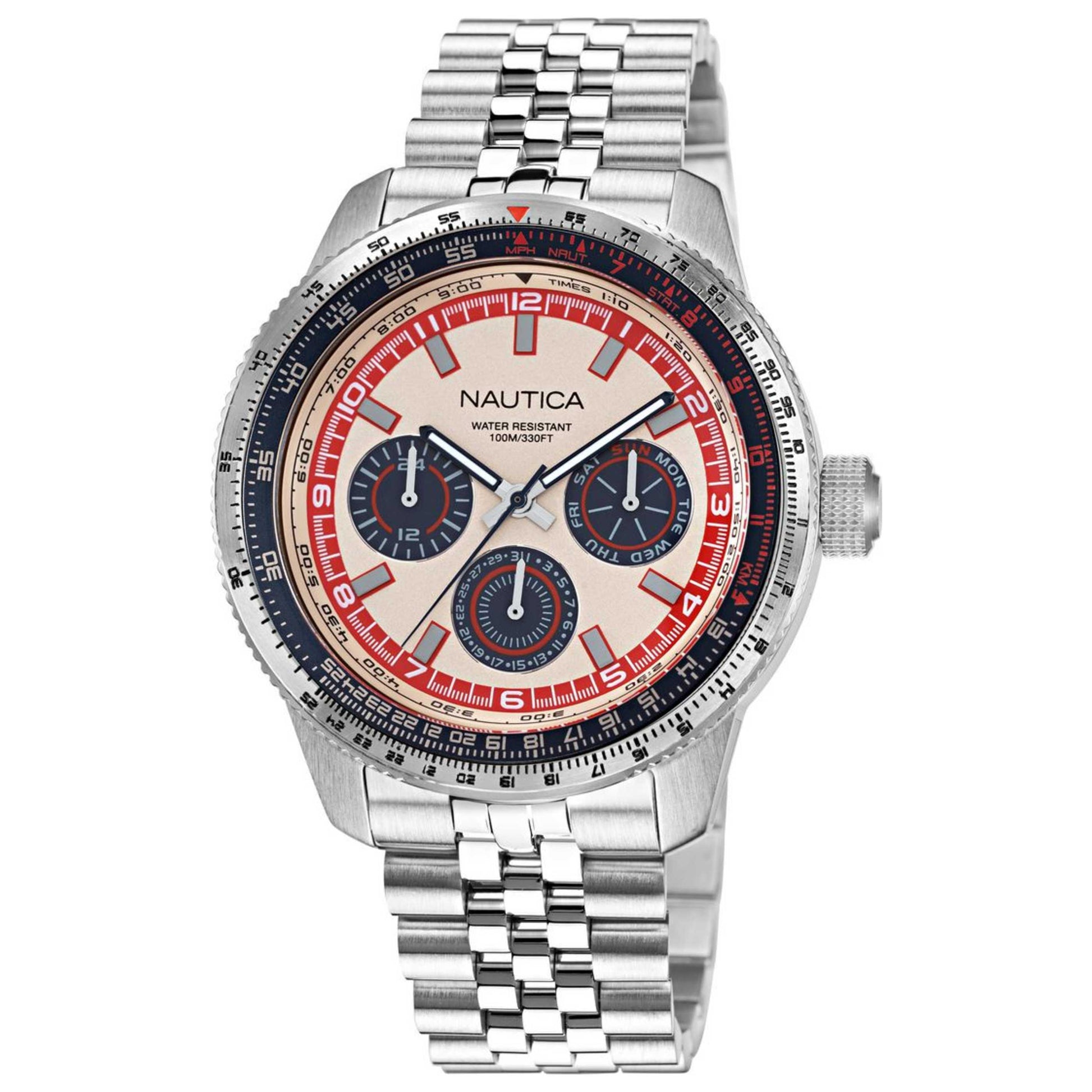 Front view of Nautica Pier 39 Men's Quartz Watch NAPP39S27