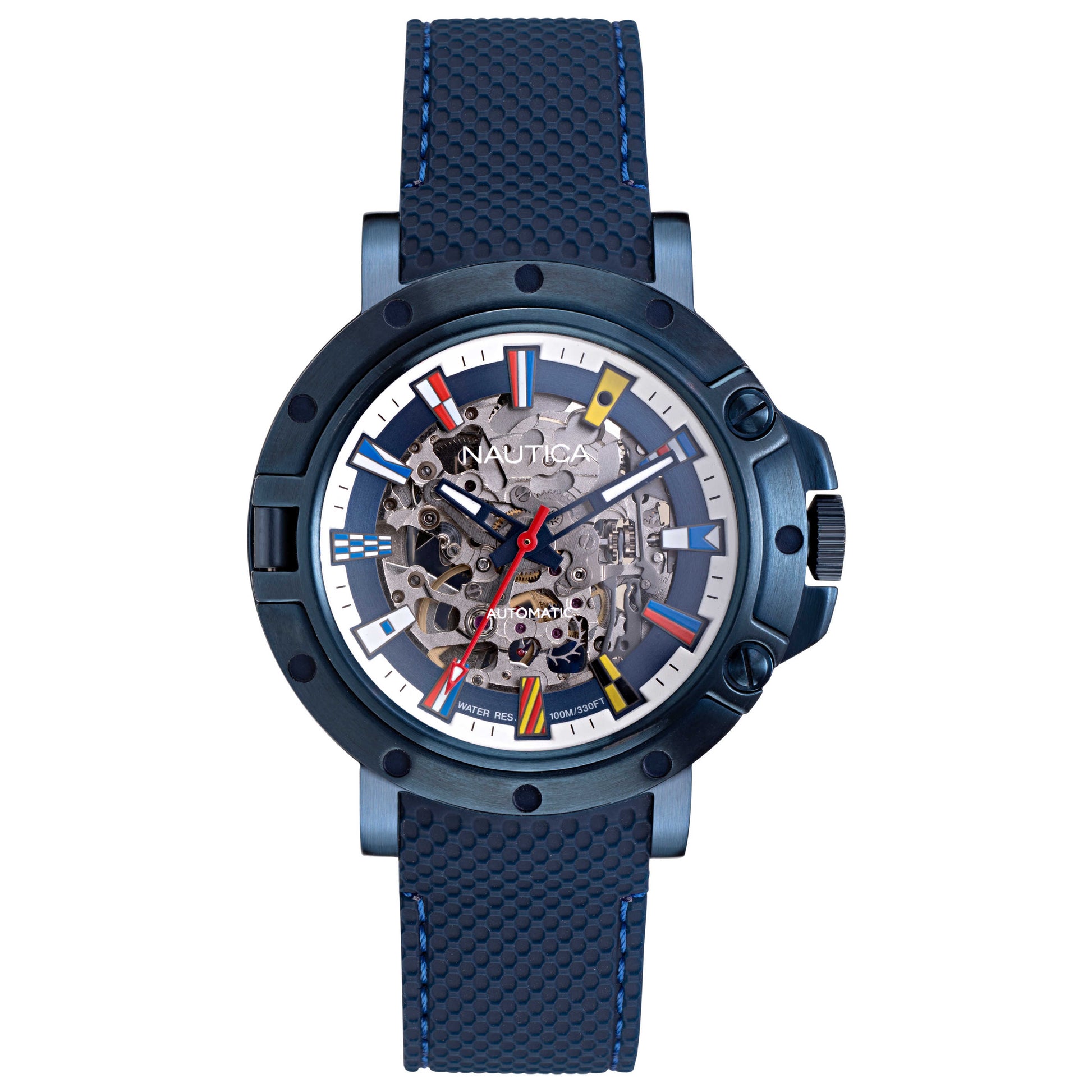 Front view of Nautica Porthole Men's Automatic Watch NAPPRHS12