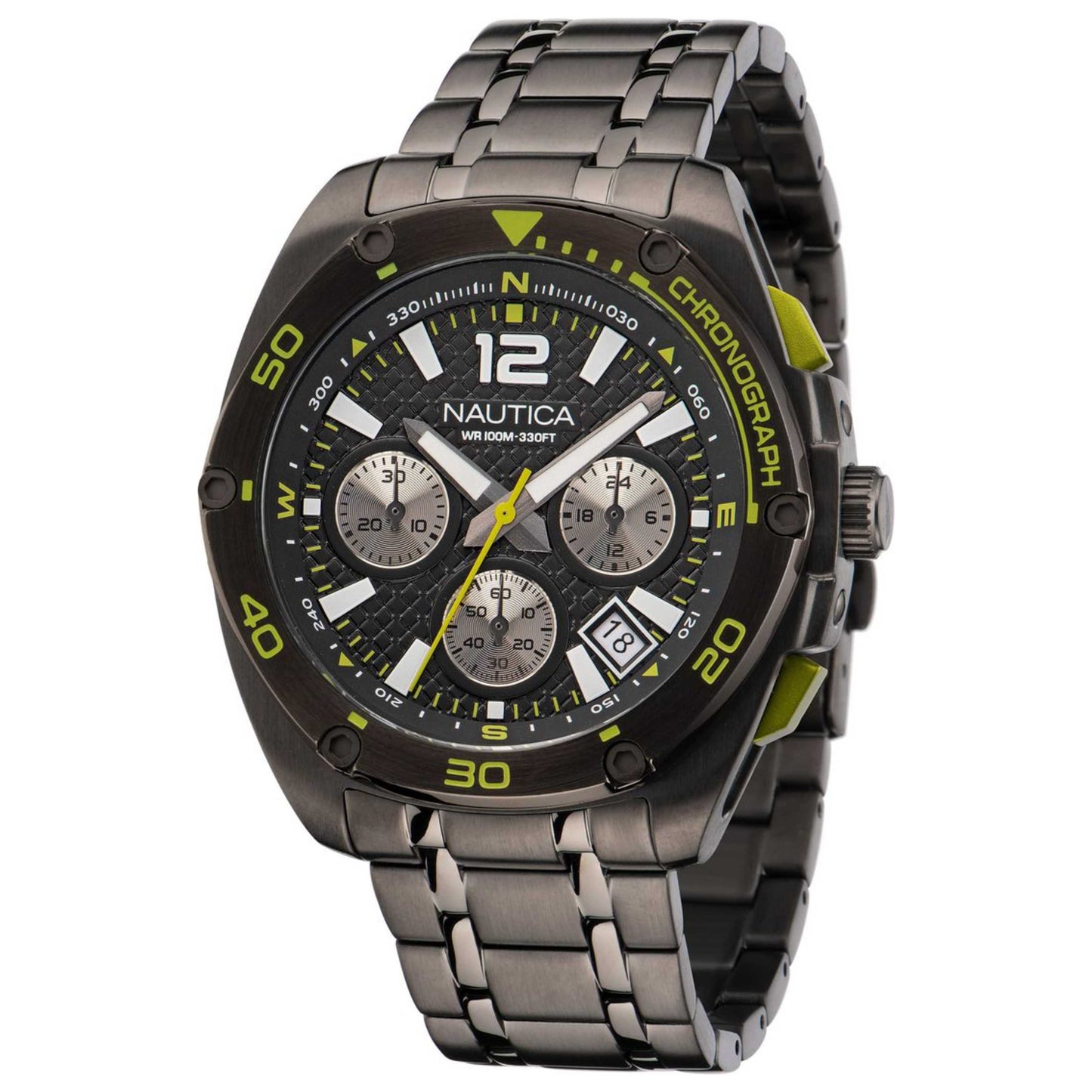 Front view of Nautica Tin Can Bay Men's Quartz Watch NAPTCF210